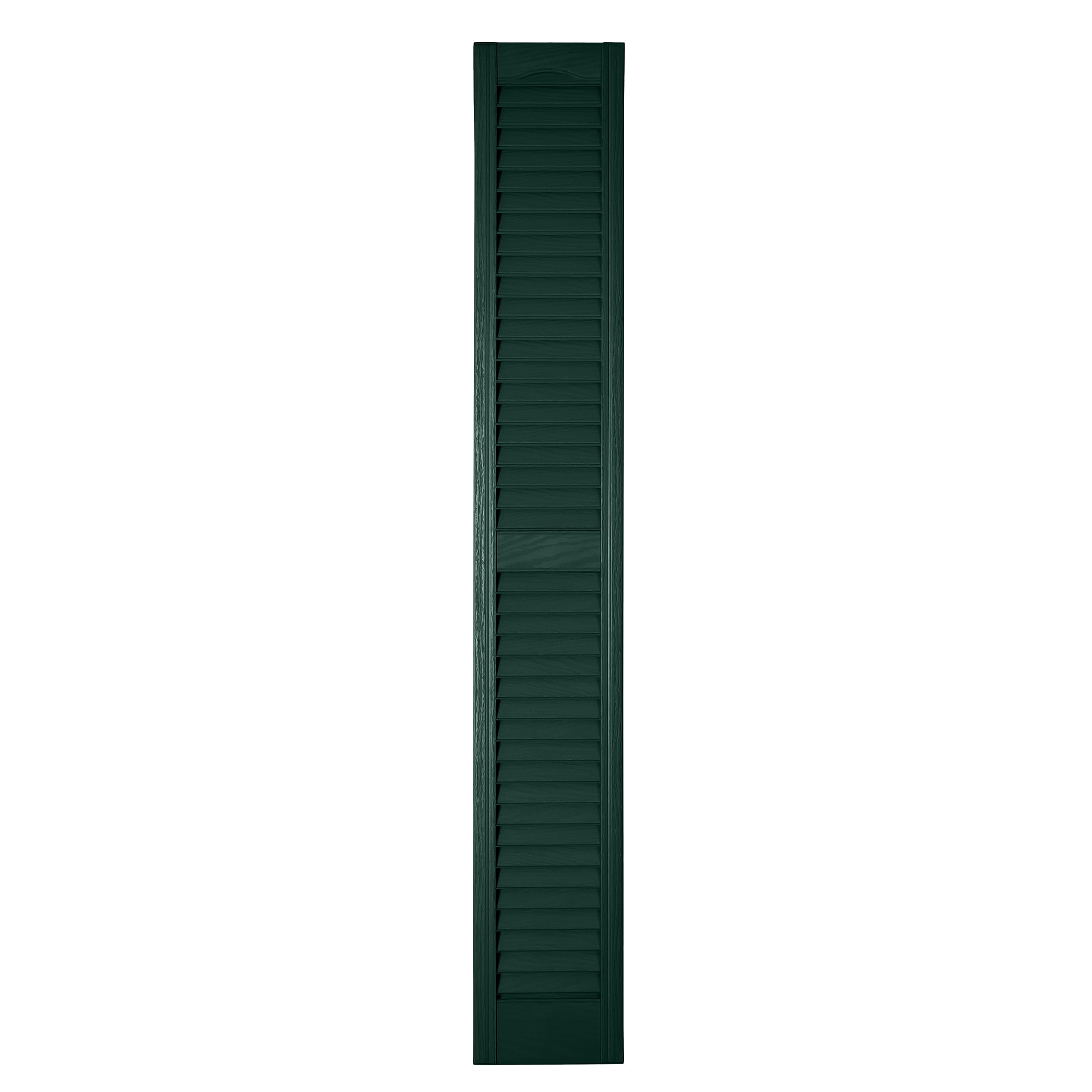 RELIABILT LVRCT0767009 7-in W x 67-in H Pine Green Louvered Polypropylene Exterior Shutters ( 2 -Pack )