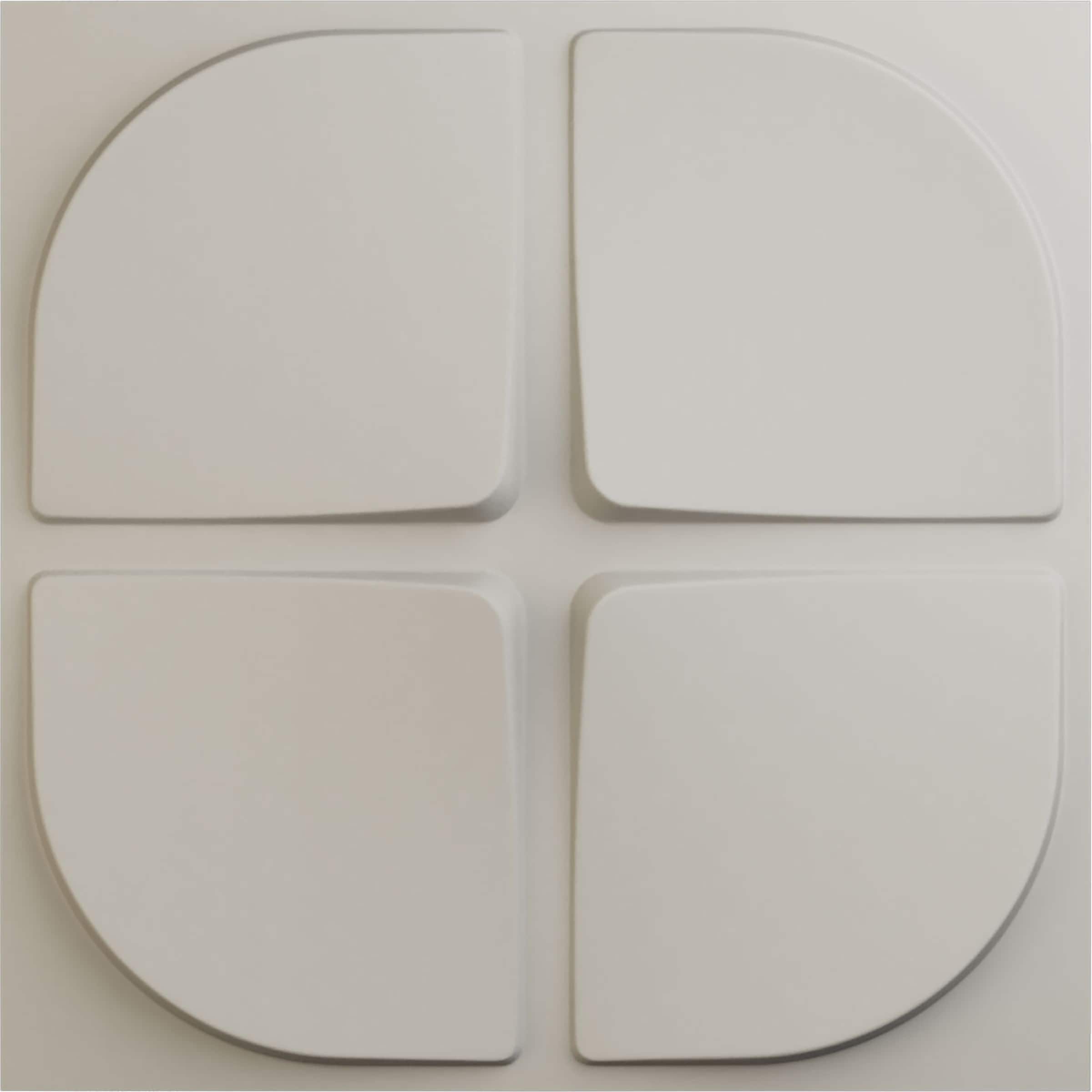 Ekena Millwork WP20X20EUGBW-CASE-12 19-5/8-in x 19-5/8-in Embossed Paintable/Stainable White PVC Wall Panel ( 12 -Pack, Covers 32.04 )