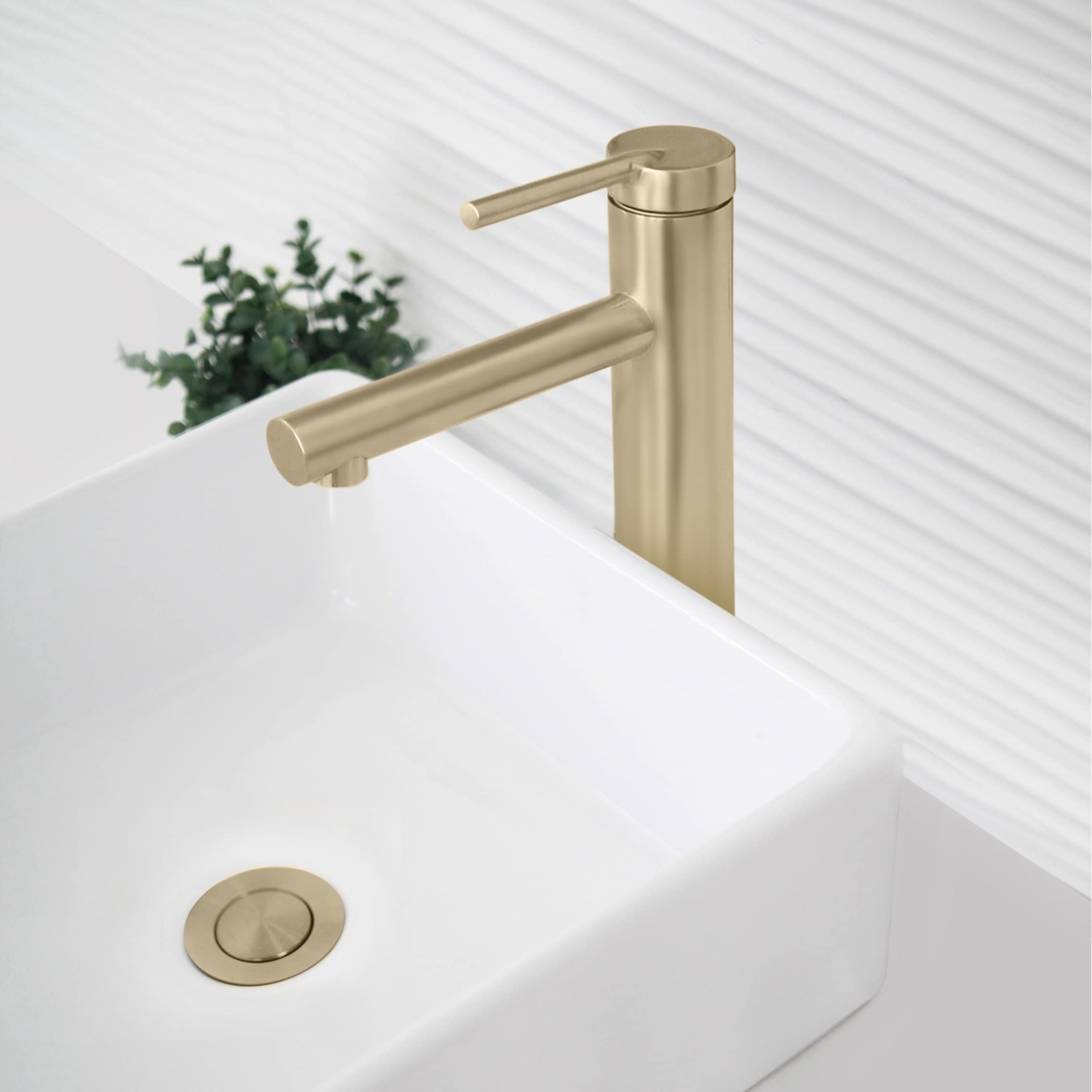 Elegant Single-Lever Gold Tone Vessel Sink Faucet