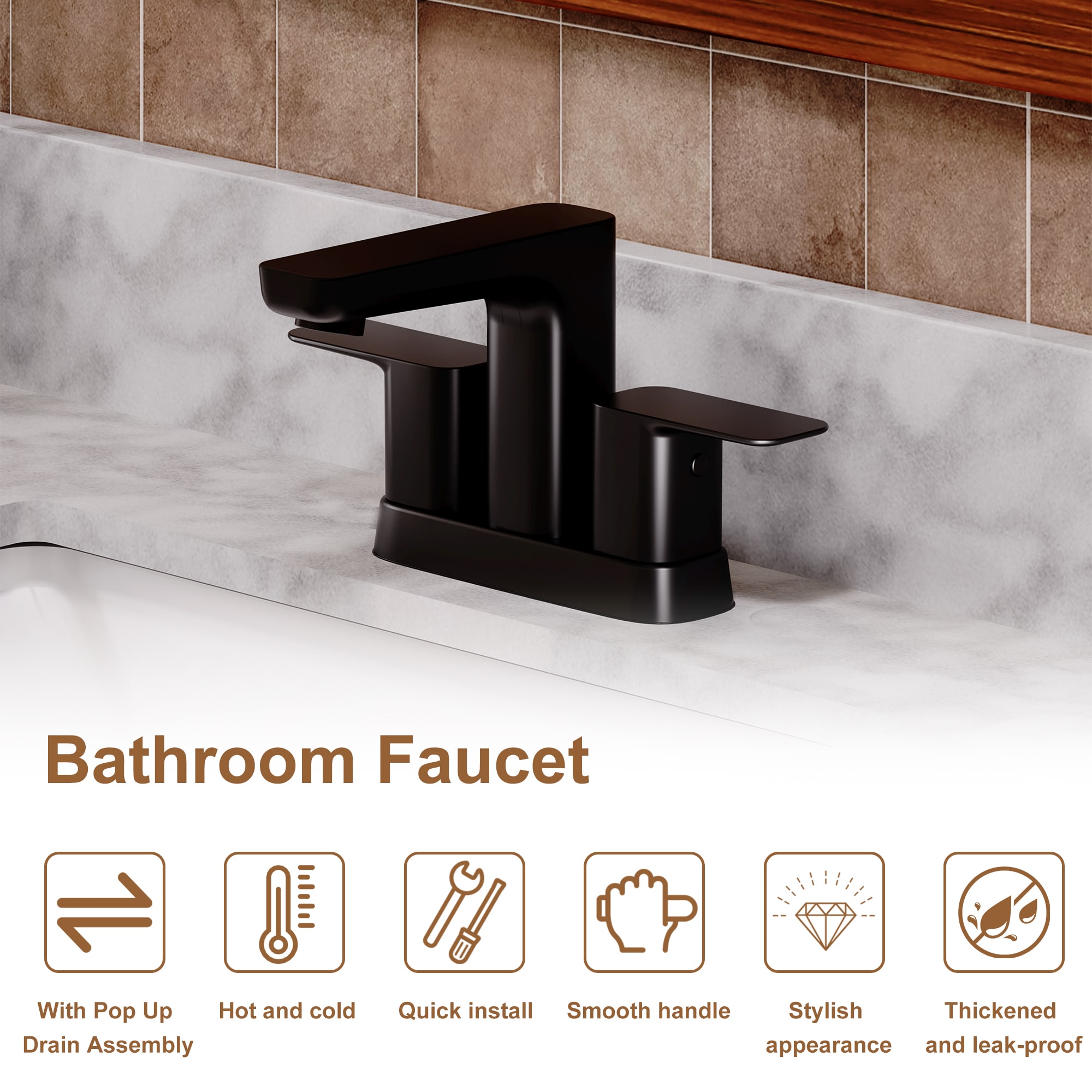 Mondawe OR-8008B-DG Lavatory-Faucets - View #2