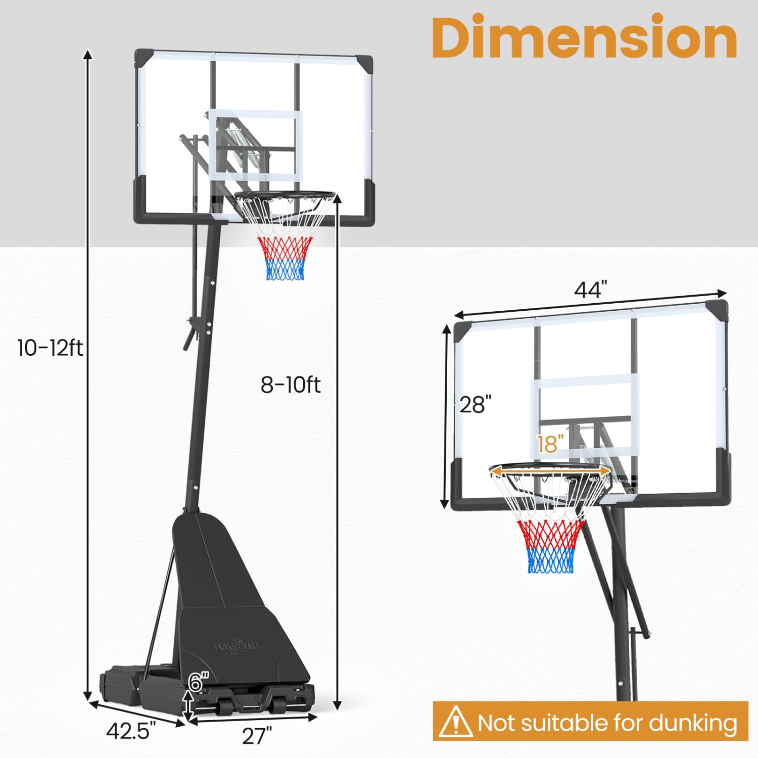 Slickblue D-CO-12783PS Basketball-System - View #3
