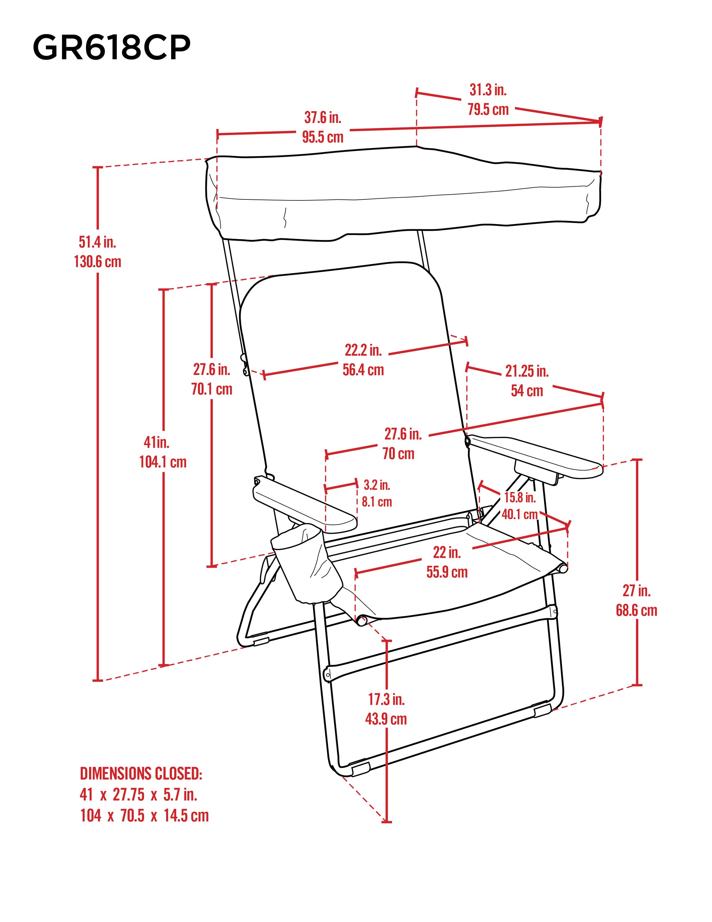 RIO Brands GR618CP-431-1 Beach-Camping-Chairs - View #3