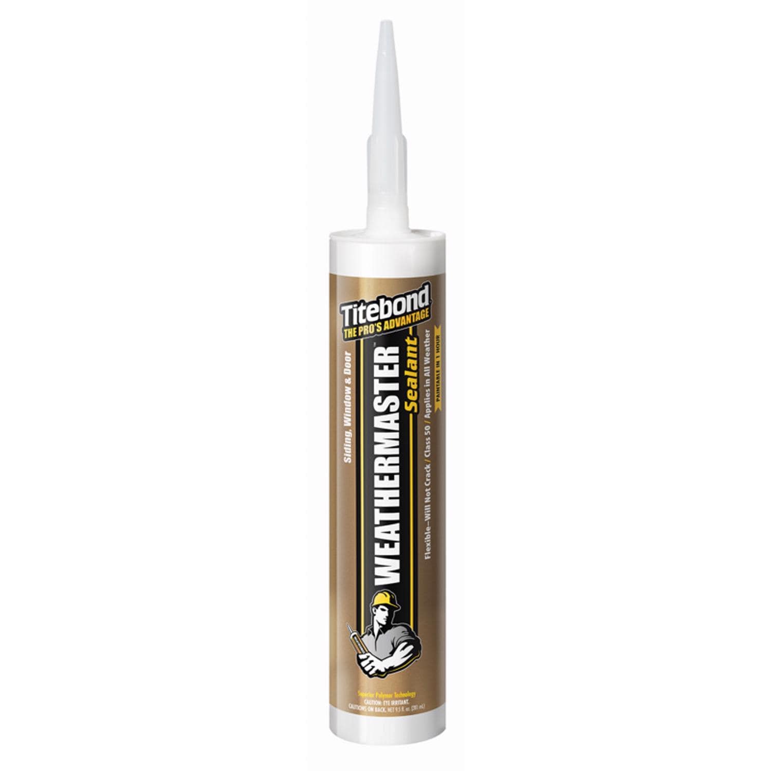Titebond WeatherMaster White Elastomeric Polymers Door/Siding/ Window Sealant 9.5 oz Case of 12