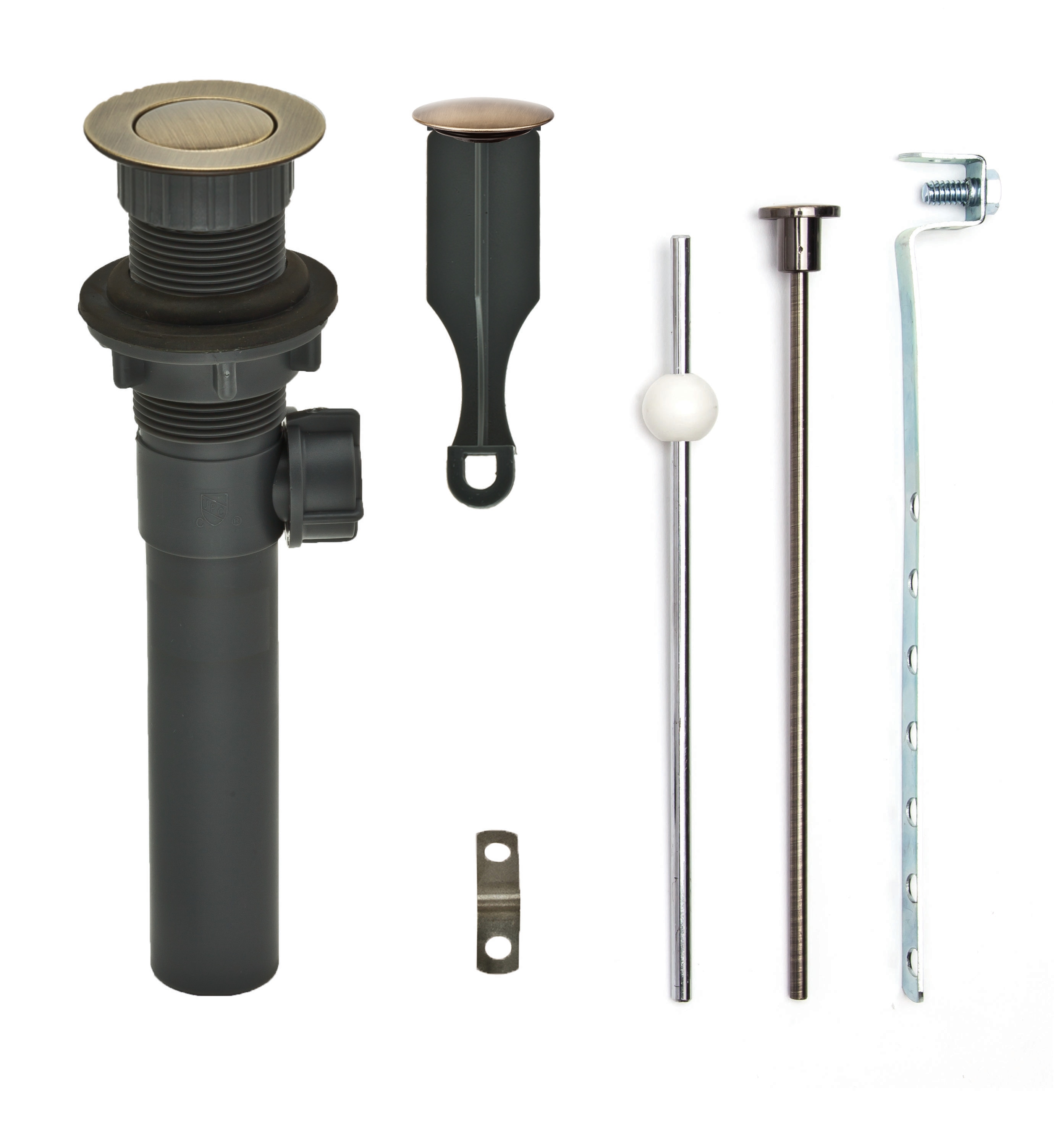 PF WaterWorks PF0735-AB-GR-NO Brass Bathroom Sink pop up drain