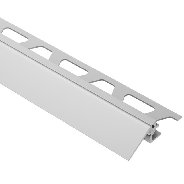 Schluter Systems Reno-V 0.375-in W x 98.5-in L Satin Anodized Aluminum Reducer Tile Edge Trim Schluter Systems Reno-V 0.375-in W x 98.5-in L Satin Anodized Aluminum Reducer Tile Edge Trim