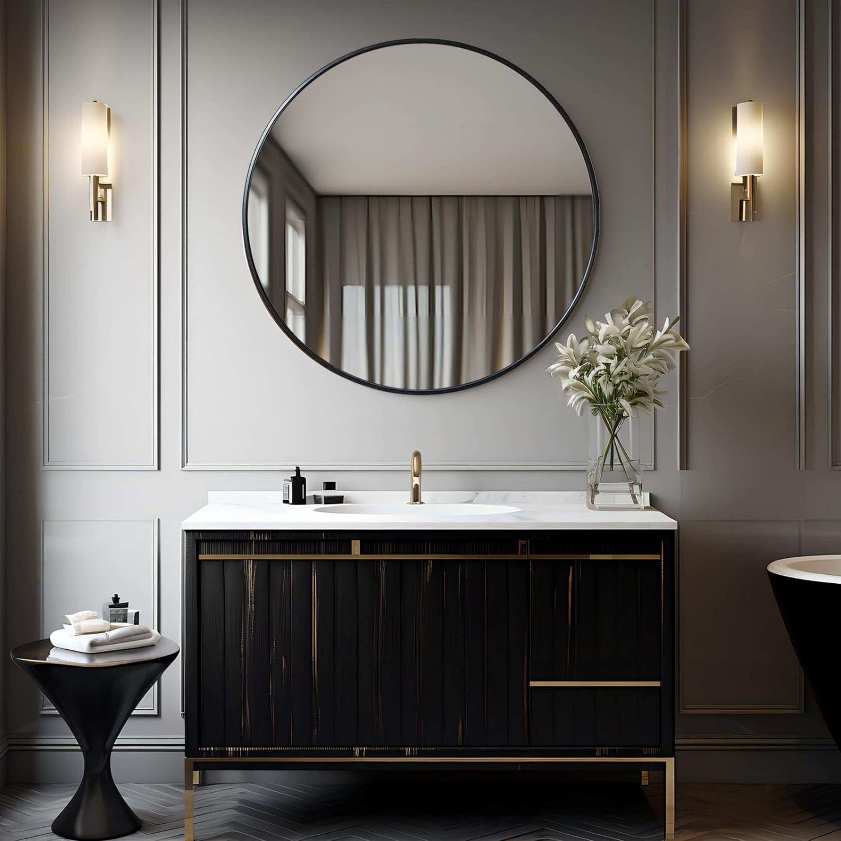 WELLFOR GIZBRX03Q Framed-Bath-Mirrors - View #2