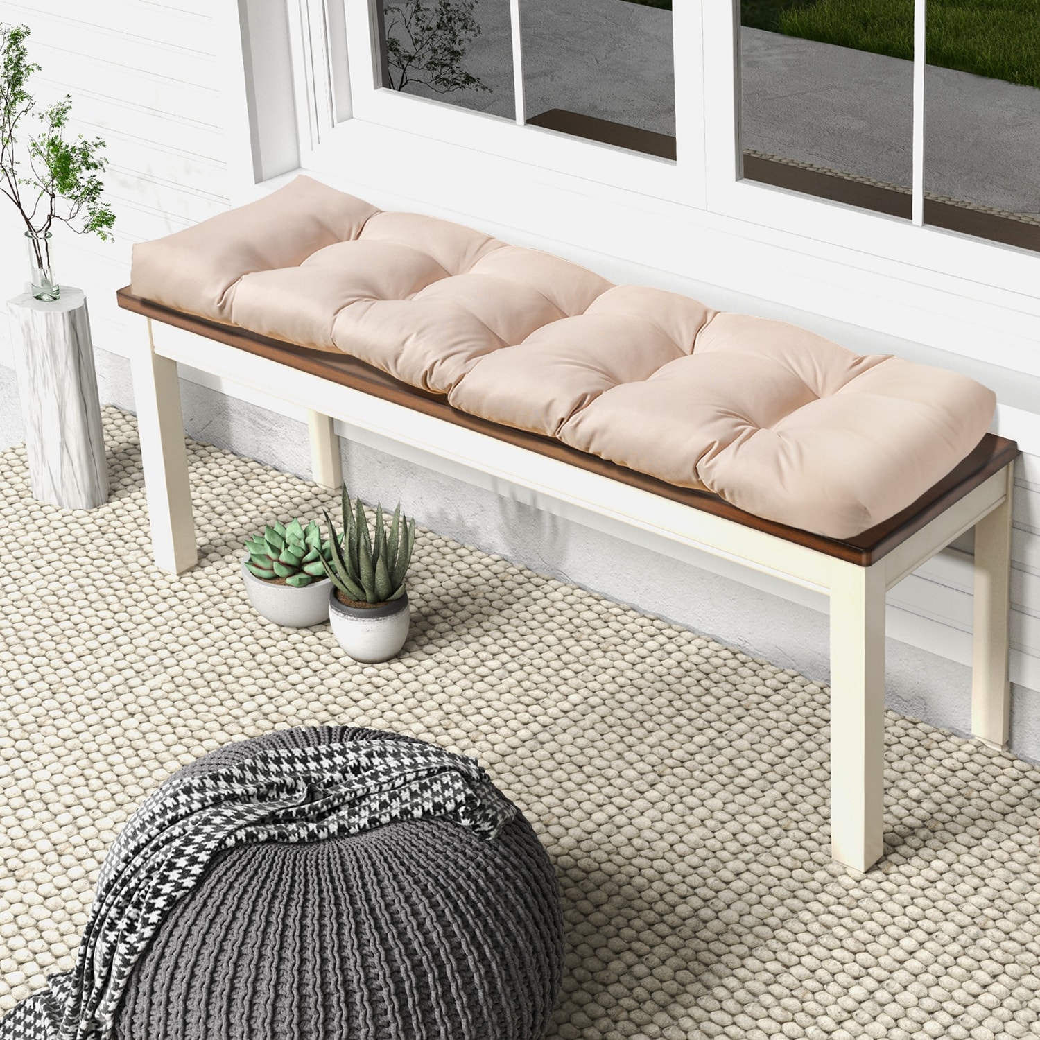 WELLFOR TDJ10878WH Patio-Furniture-Cushions - View #8