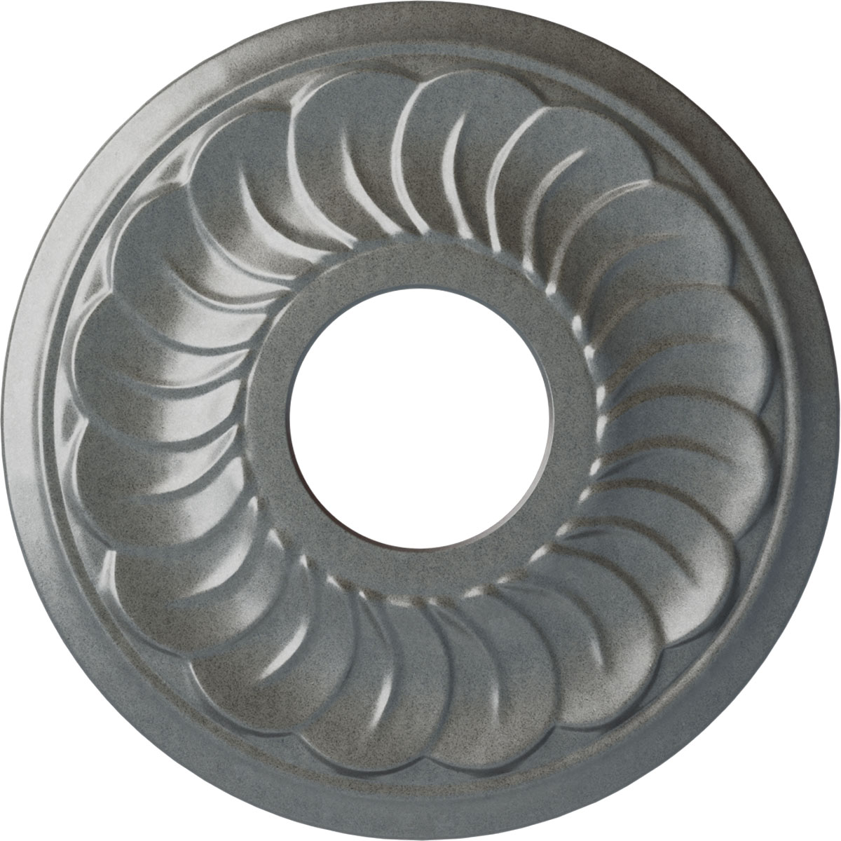 Ekena Millwork CM11BLPLS Blackthorn 11.75-in W x 11.75-in L Painted Platinum Polyurethane Whole Ceiling Medallion