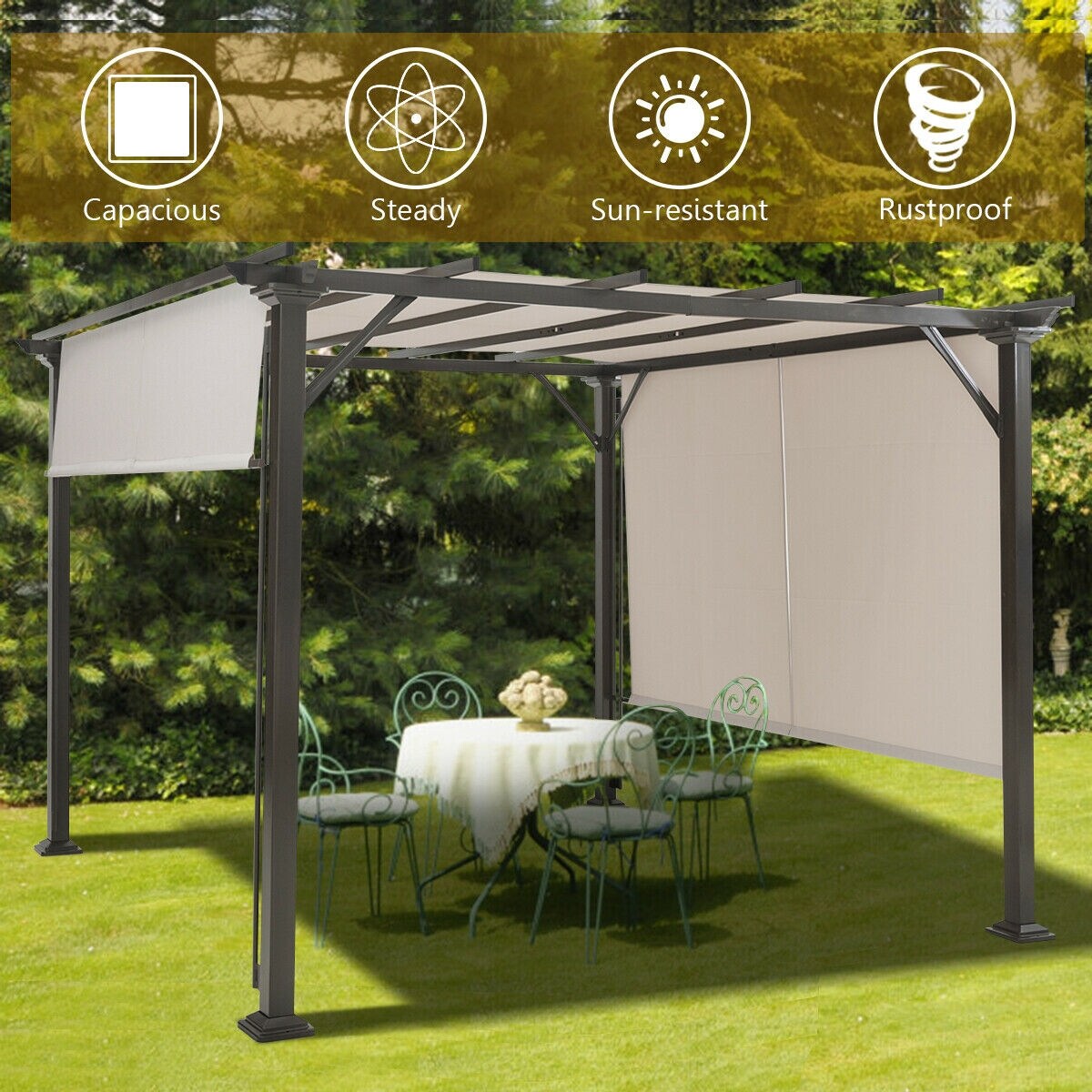WELLFOR DOG70482BE+ Pergolas-2 - View #3
