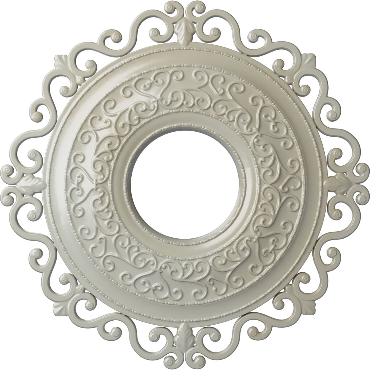Ekena Millwork CM22ORFBS Orrington 22-in W x 22-in L Painted Flash Blue Polyurethane Whole Ceiling Medallion