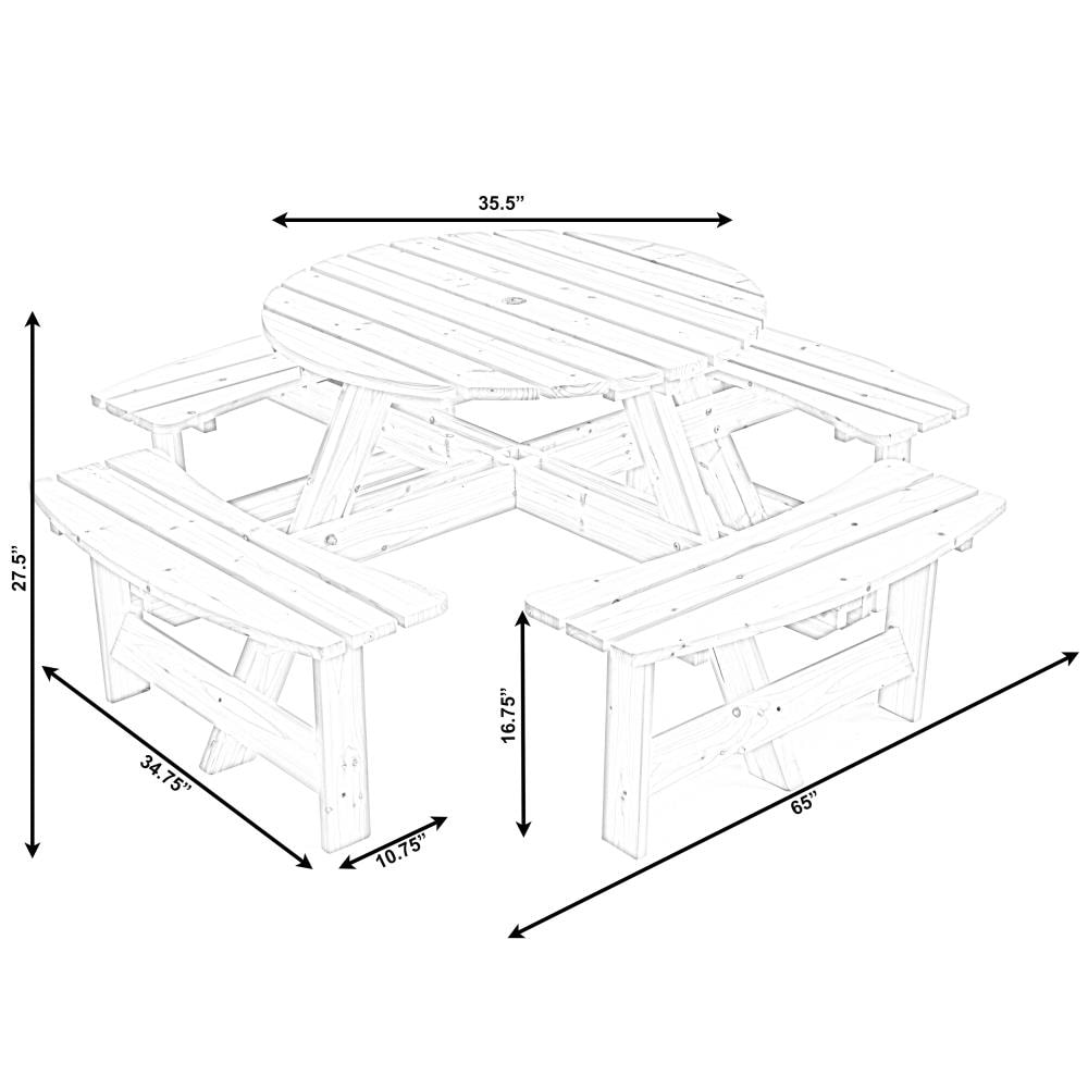 Gardenised QI003903.N Picnic-Tables - View #10