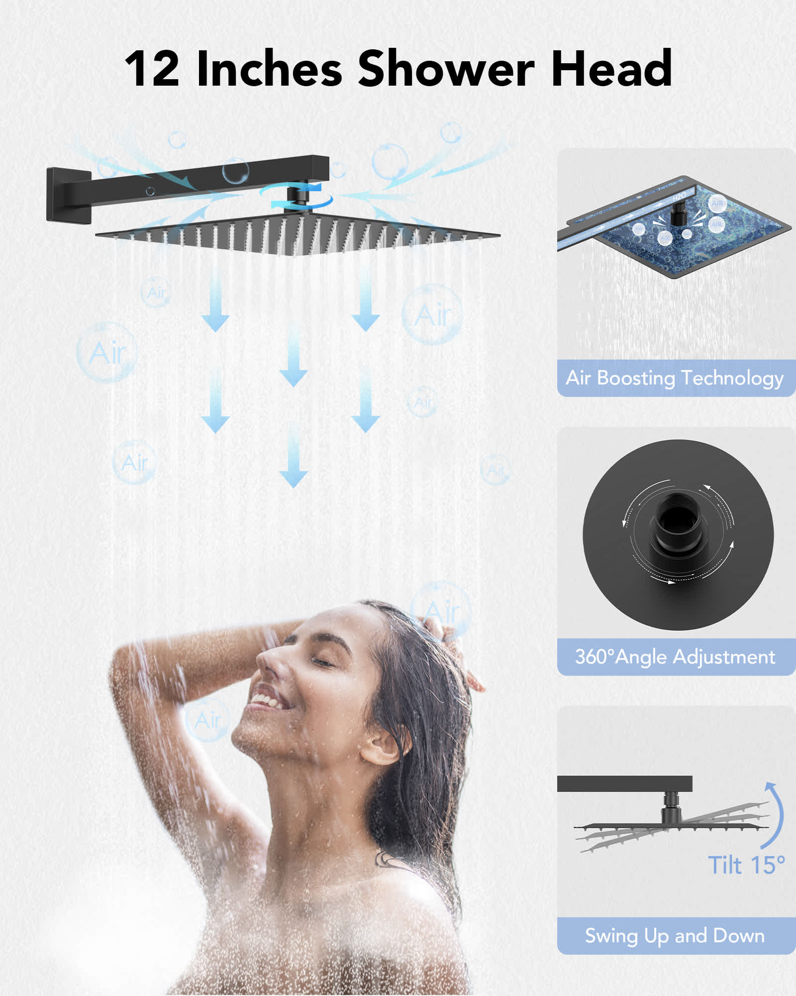 EVERSTEIN SFS-1016-BK12 Tub-Shower-Faucets - View #5