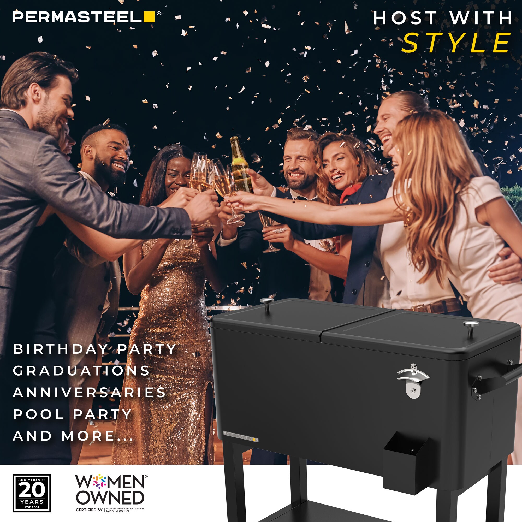 Permasteel PS-223-BK Beverage-Coolers - View #5