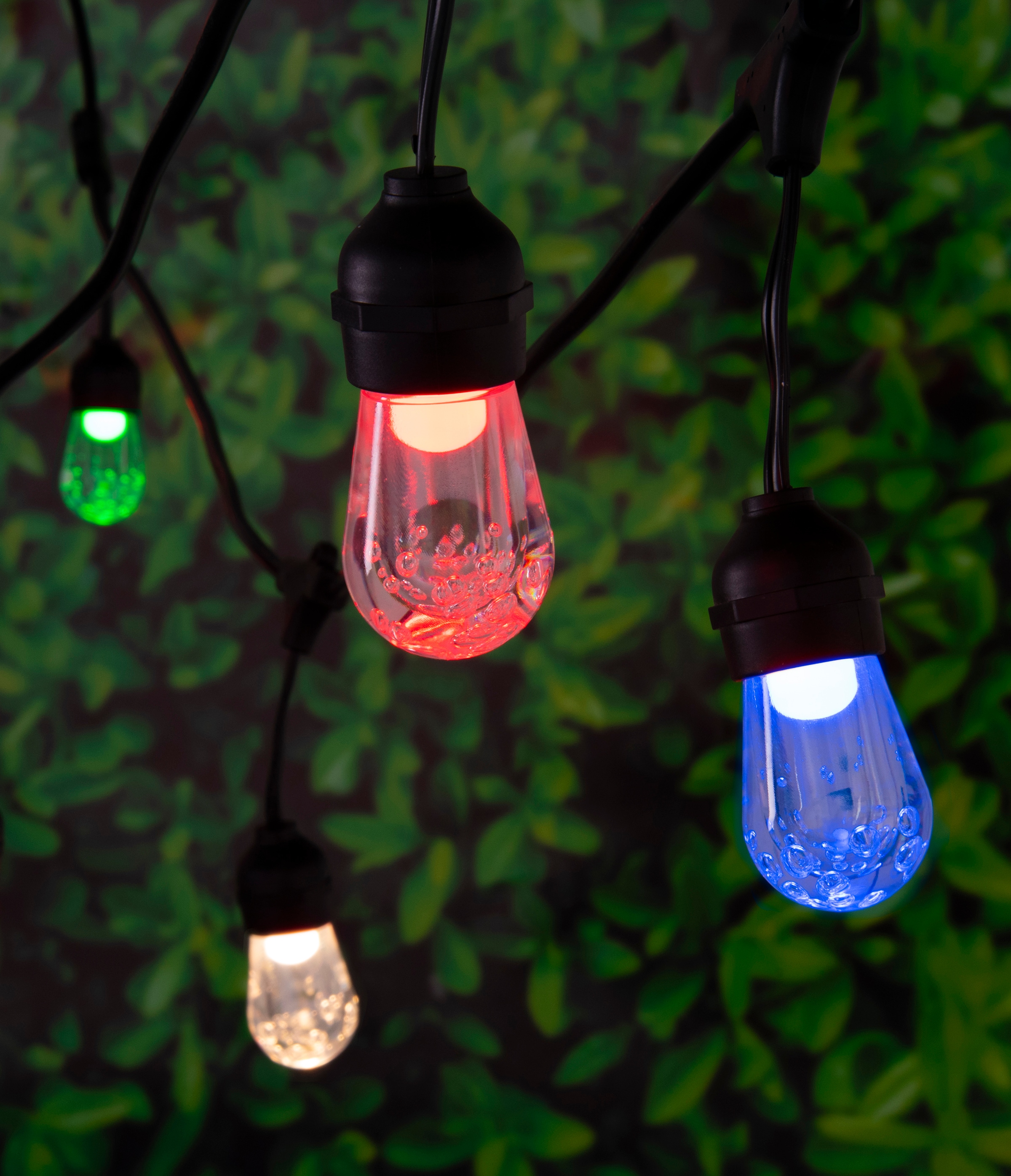Harbor Breeze Plug-in Black/Multi Outdoor String Light with 12 Color Changing-Light LED Novelty Bulbs in the String Lights department at Lowes.com