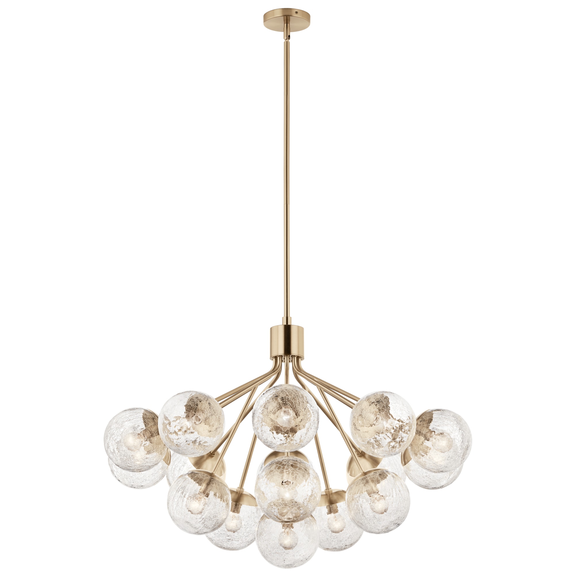 Kichler 52702CPZ Silvarious 16 -Light Gold Modern/contemporary For Use in Bedrooms, Dining Rooms, Foyers, Kitchens, Living Rooms Chandelier