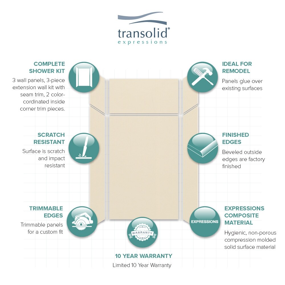 Transolid EWKX483696-38 Shower-Wall-Surrounds - View #5
