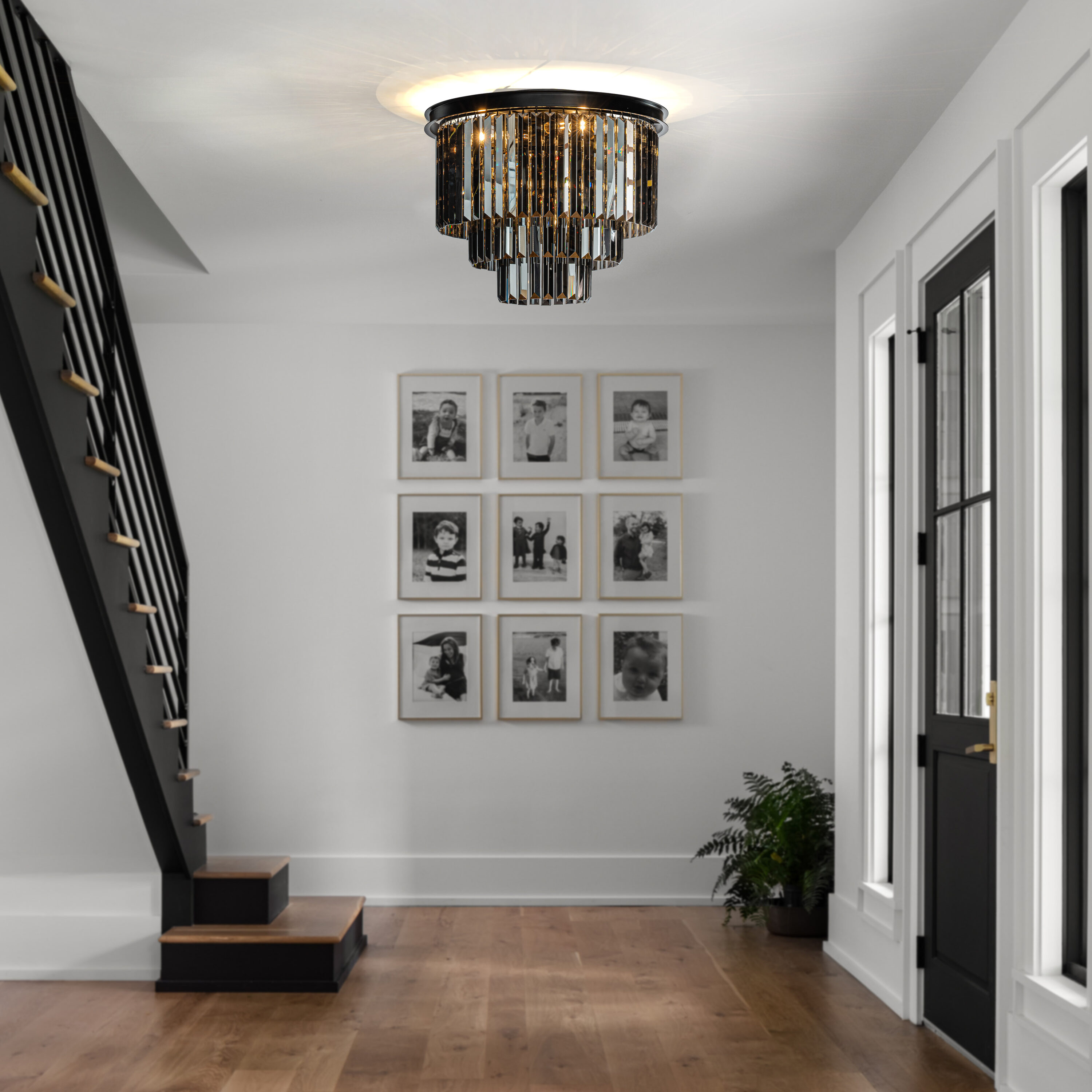 AloaDecor Lighting LC7042D50SM01A 6 -Light 20-in Matte Black Flush Mount Light
