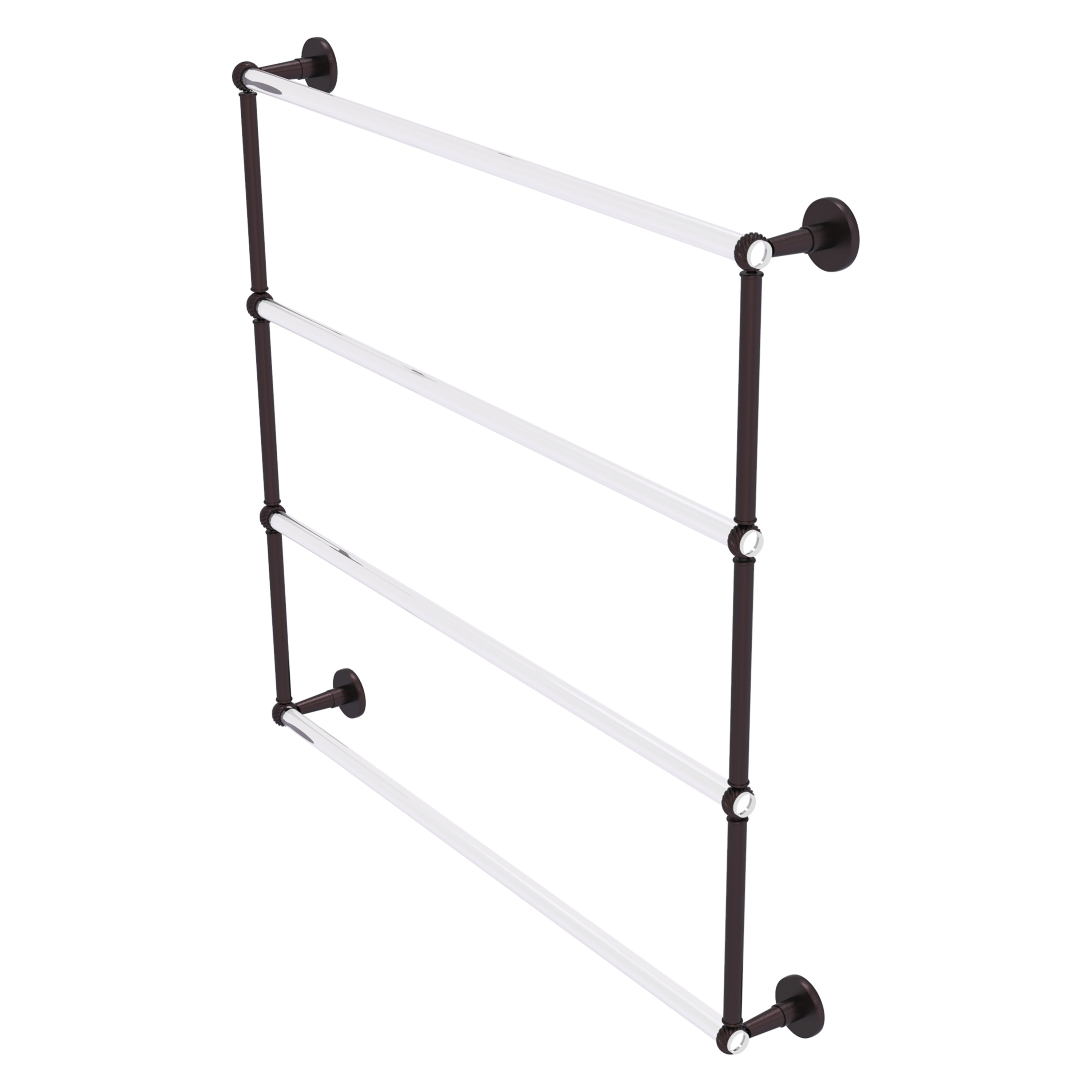 Allied Brass CV-28T-36-ABZ Clearview 36-in double Antique Bronze Wall mount 4-tier Towel Bar