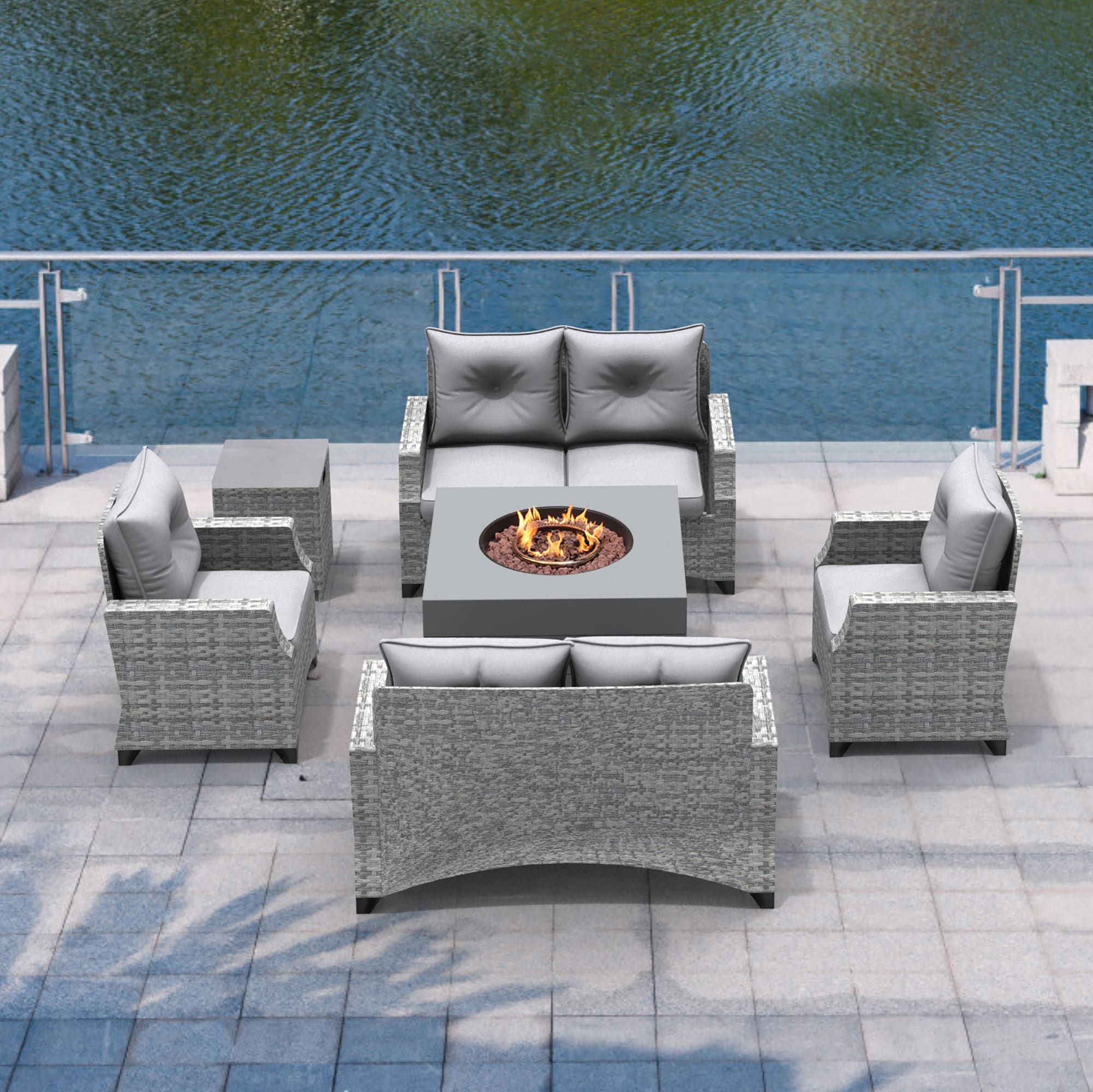 Moda Furnishings 2140-1801-2S Patio-Conversation-Sets - View #6
