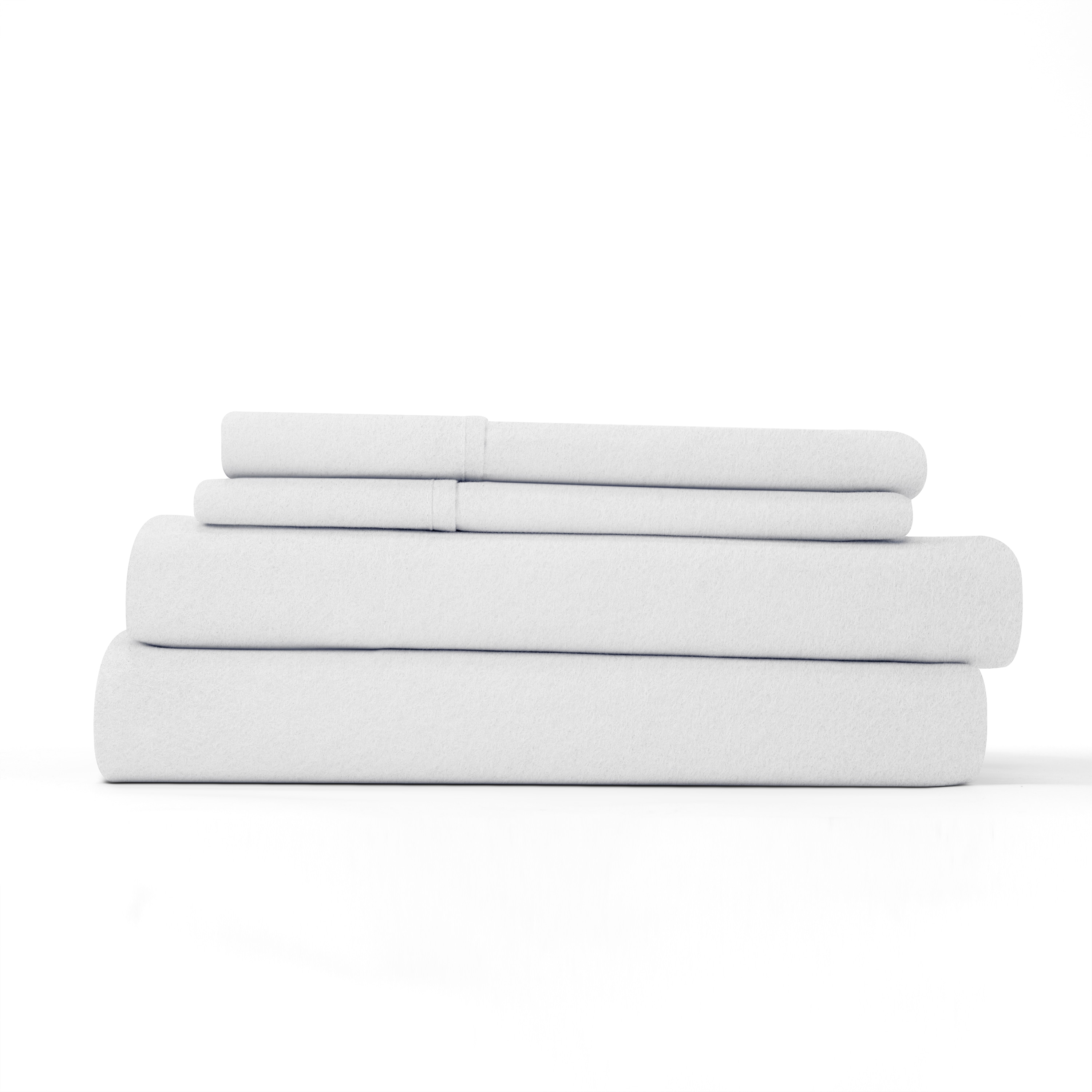 Ienjoy Home Queen 20000-Thread Count Cotton White 4-Piece Bed Sheets in ...