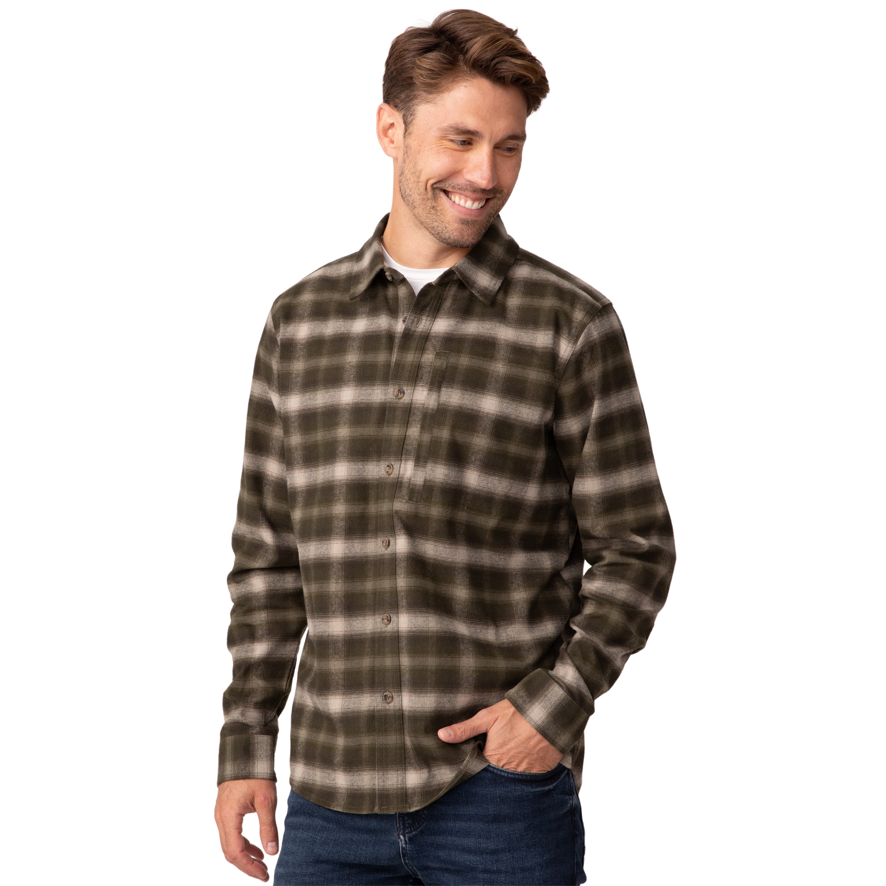 Free Country 324-MAF4302OLIVE L Tops-Shirts - View #3