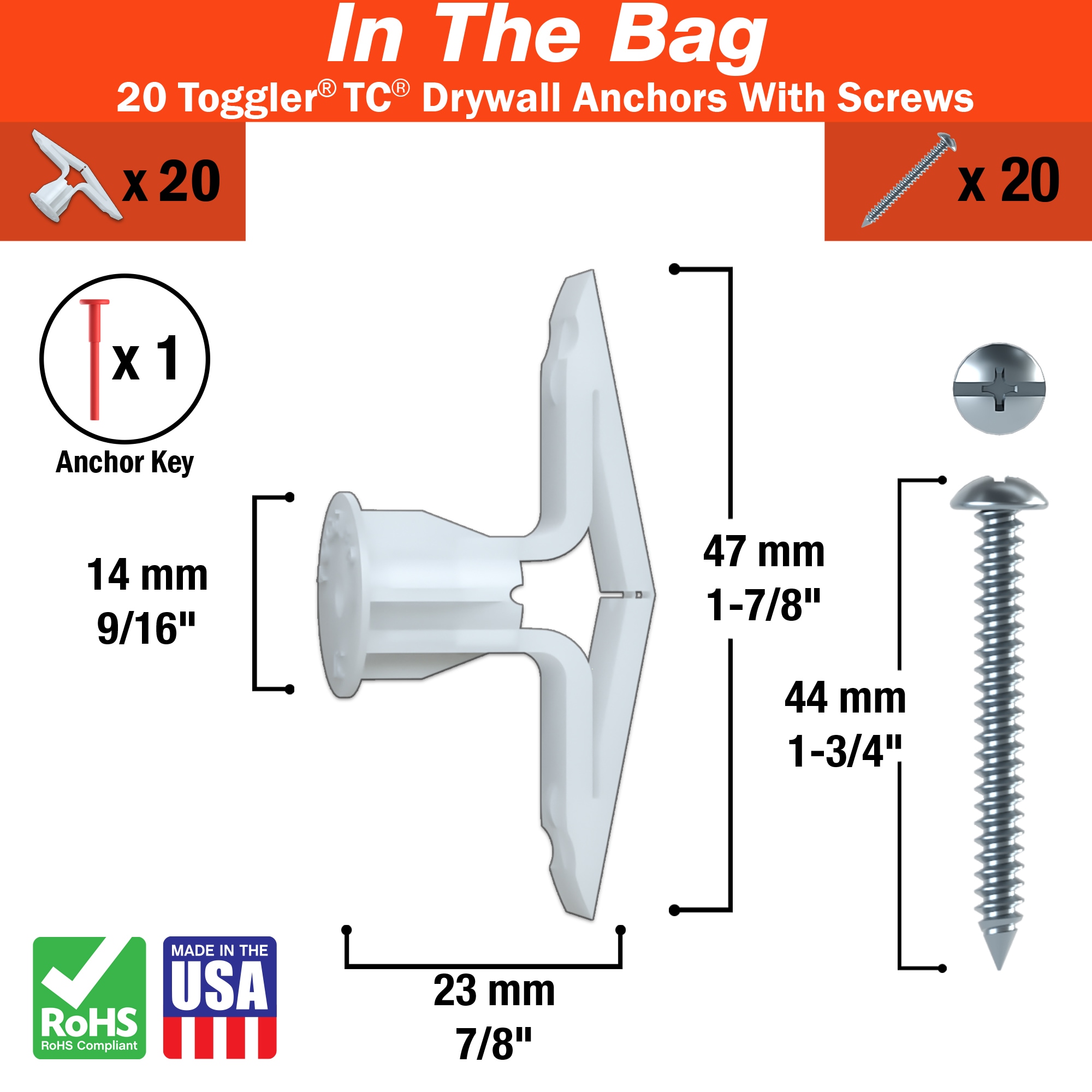 TOGGLER 50550 Drywall-Anchors - View #2