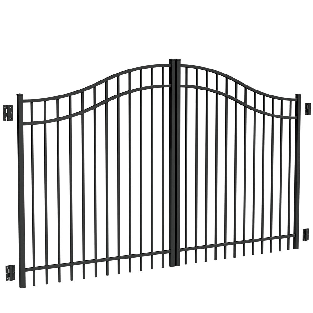Freedom 10-Feet x 5-Feet Black Aluminum Driveway Gate #73015856