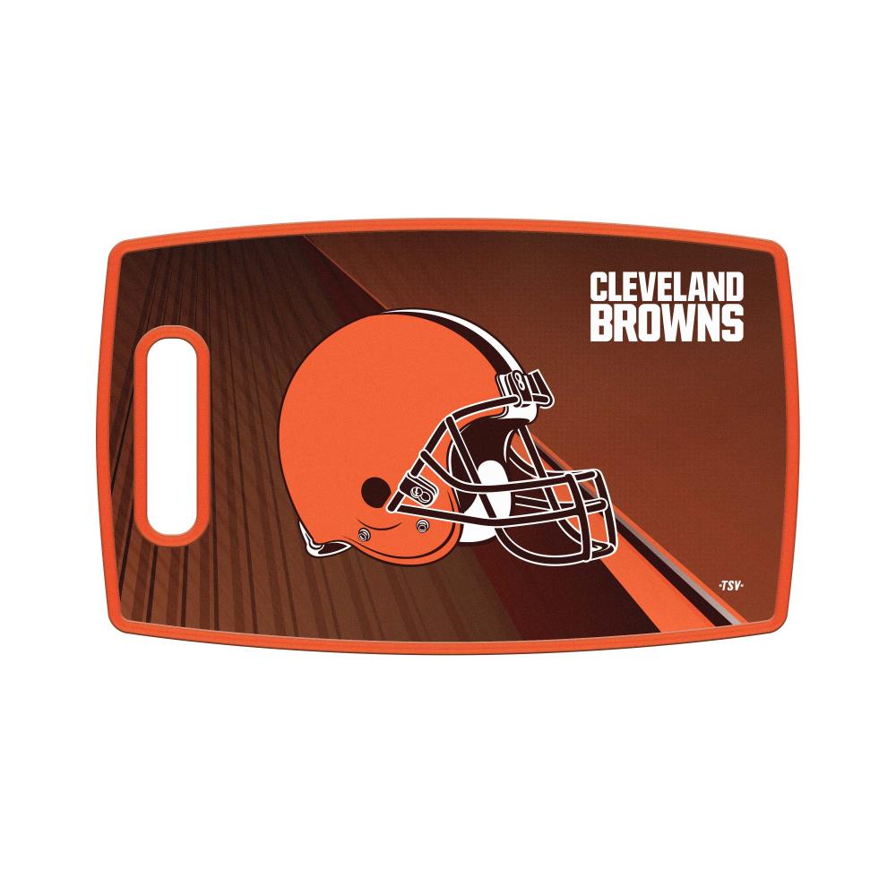 The Sports Vault Cleveland Browns Team cutting board 14.5-in L x 9