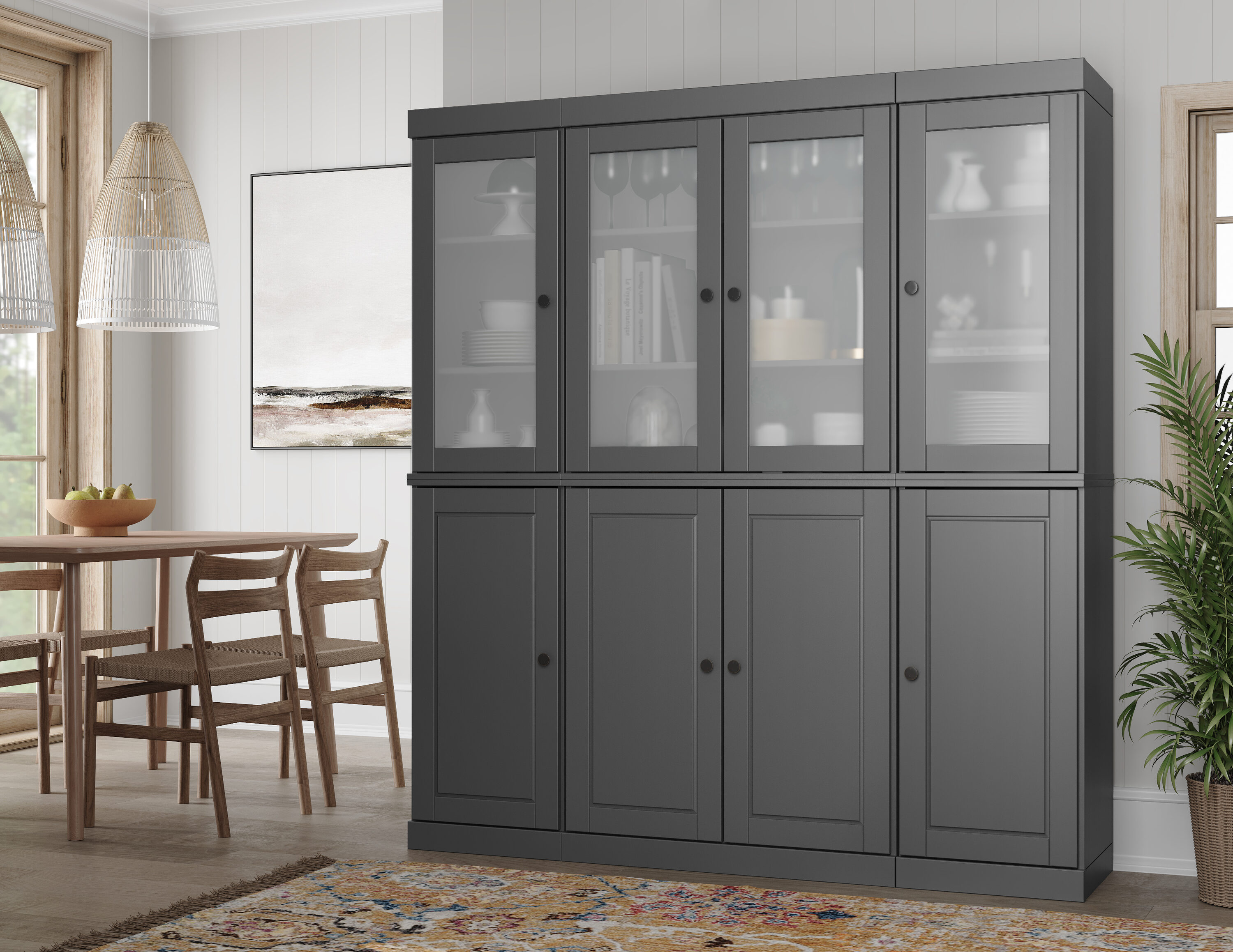 palace-imports-solid-wood-tall-frosted-glass-raised-panel-modular