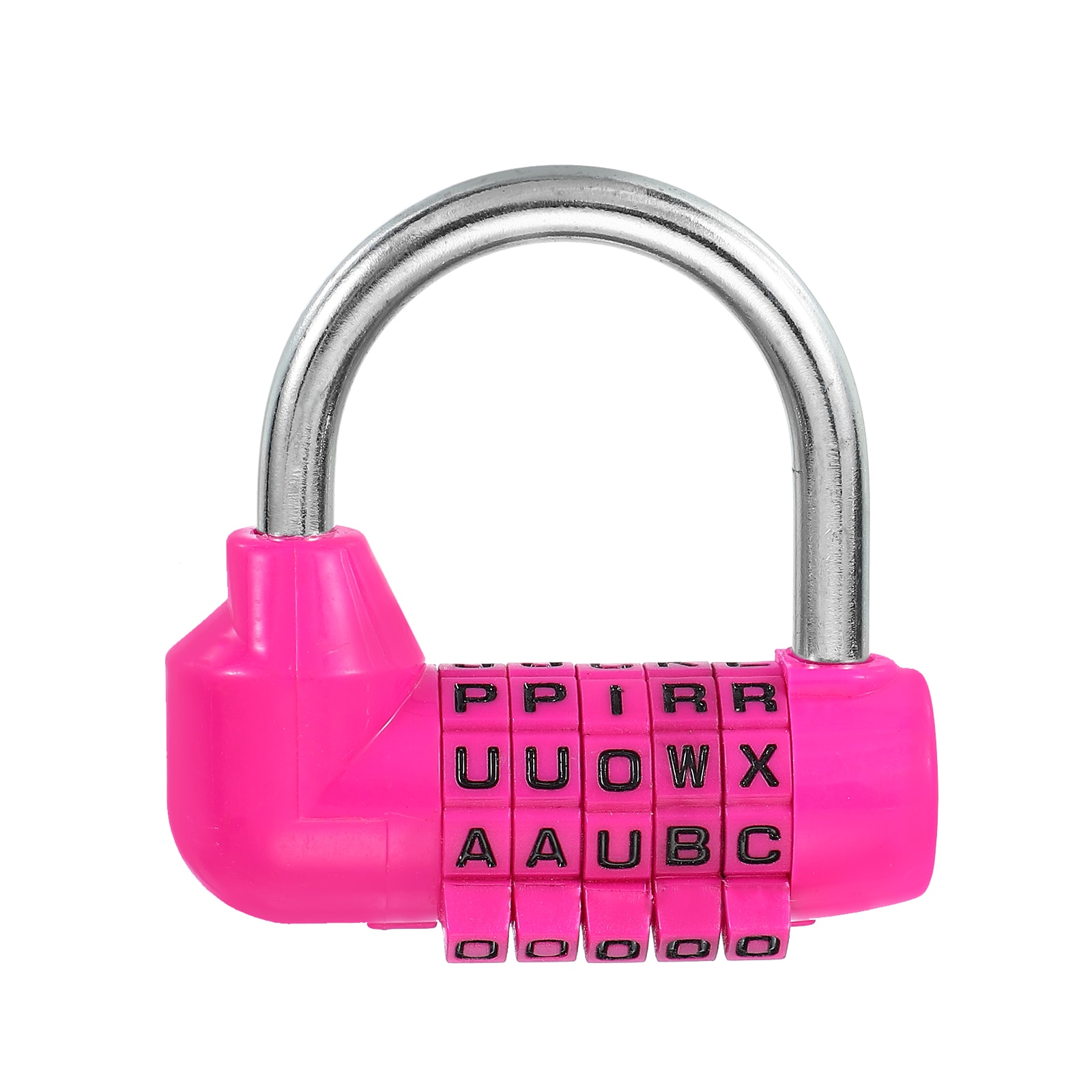 PATIKIL Combination Padlock 5 Digit Gym Locker Lock Alloy Steel Password Safety Padlock Keyless for Sports Locker Fence Toolbox Case Drawer Pink