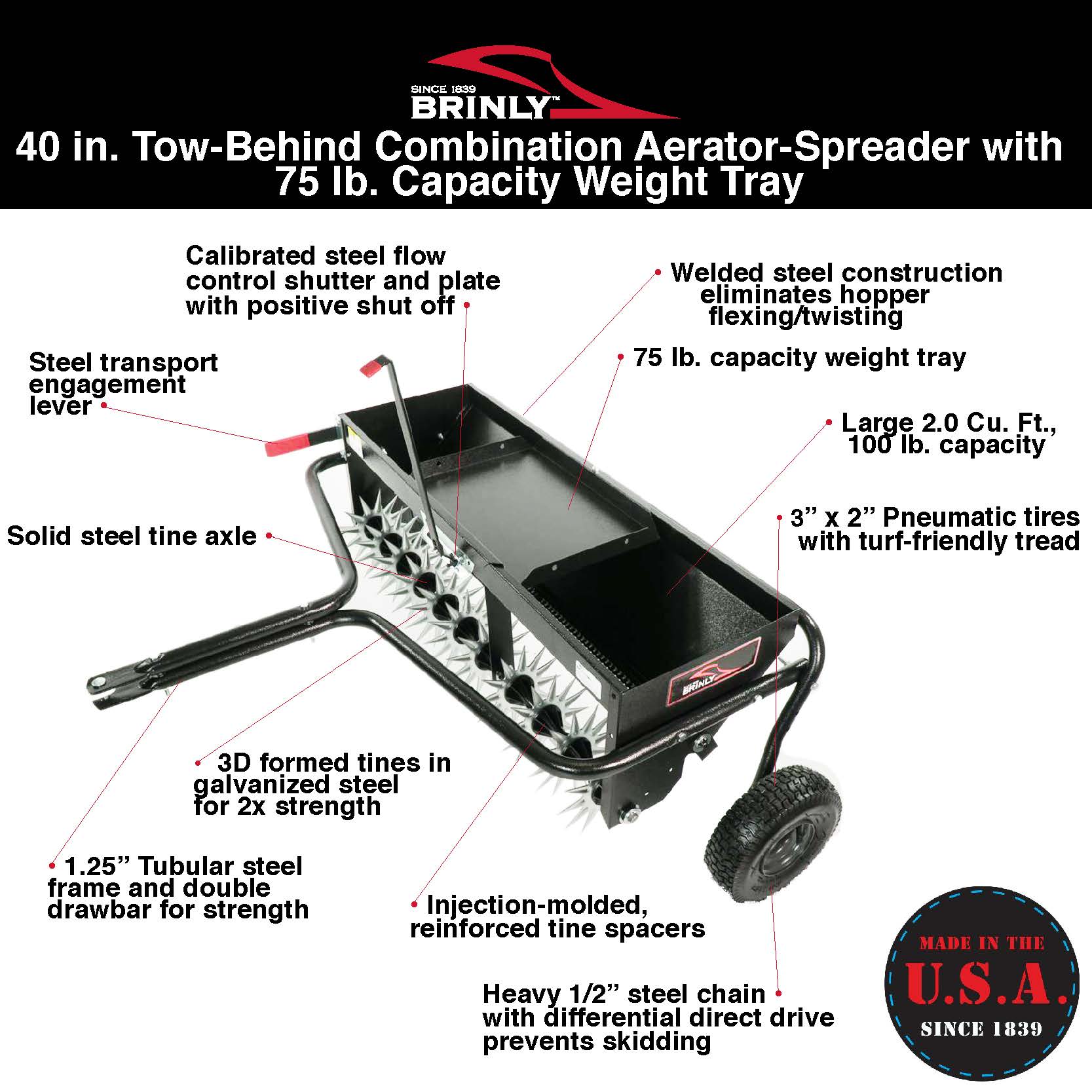 Brinly AS2-40BH-P Spiker-Aerator - View #11