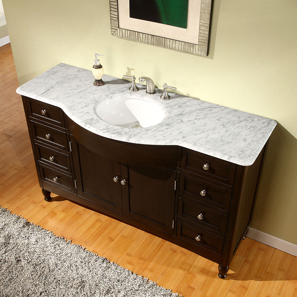 Silkroad Exclusive HYP-0717-WM-UWC-58 Bath-Vanity-Combo - View #5