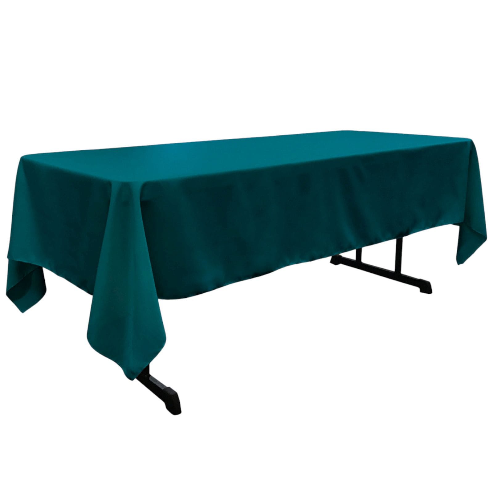 Slickblue Rectangular Poplin Tablecloth with Serged Edge Seamless Design Fitted Indoor Table Cover for Dining Banquet and Buffet Tables - Multiple Color Options