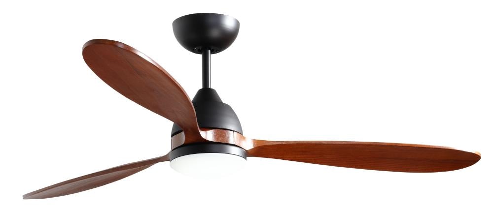 TroposAir 88580 Koho 52-Inches Oil Rubbed Bronze with Walnut Blades Indoor Downrod mount Propeller Ceiling Fan With Light and Remote ( 3 -Blade)