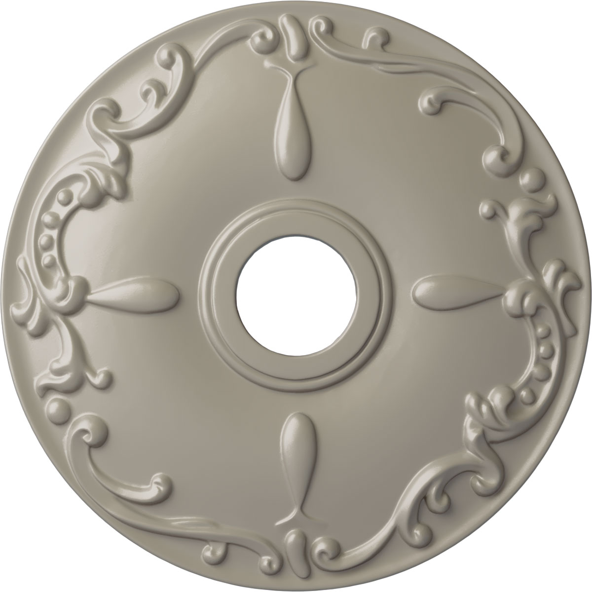 Ekena Millwork CM18KEPWS Kent 18-in W x 18-in L Painted Pearl White Polyurethane Whole Ceiling Medallion