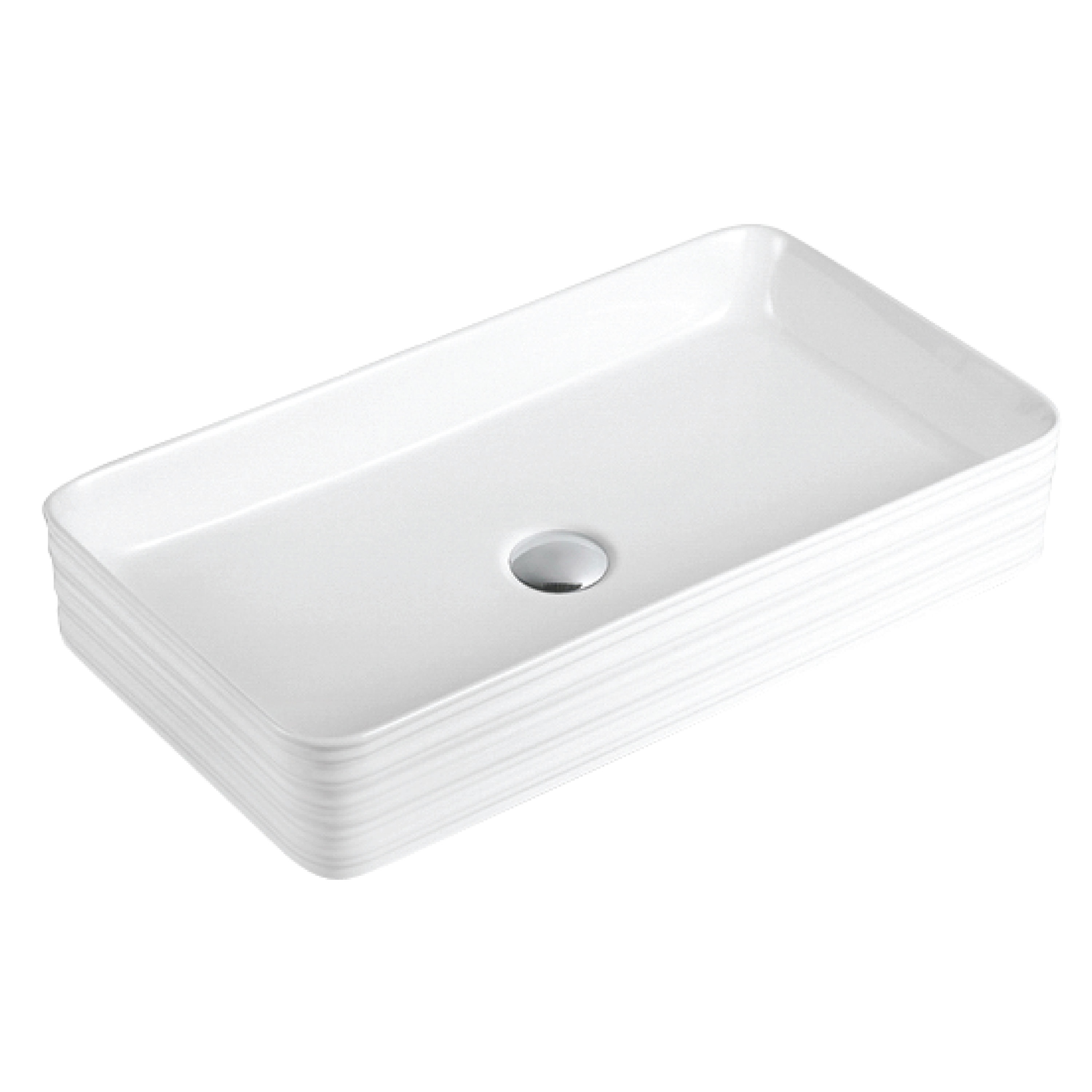 Karran VC-508-WH Valera Vitreous china Vessel Rectangular Modern White/Glossy Bathroom Sink ( 26.375-Inches x 14.875-Inches )