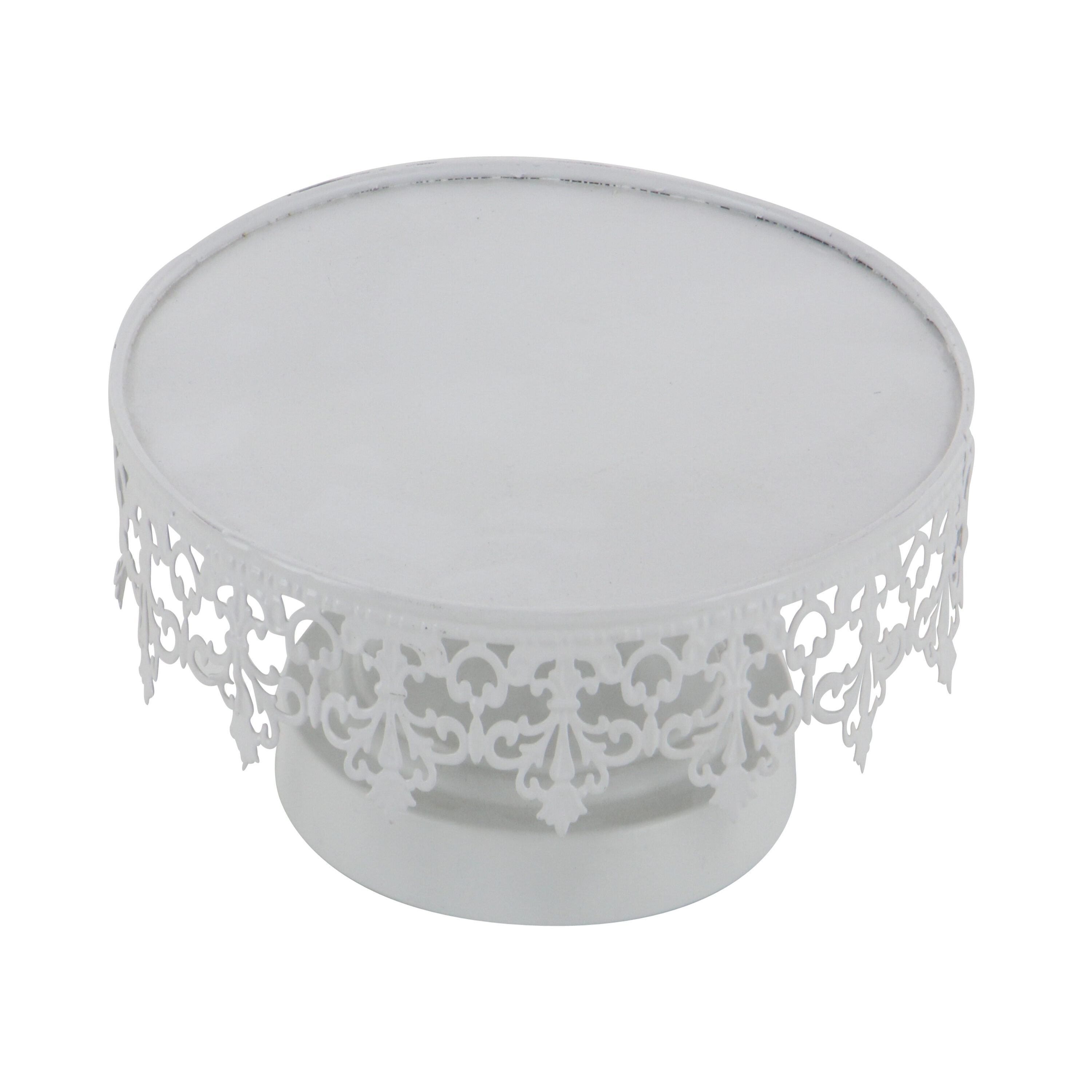 White Metal Pedestal Cake Stand Set of Three