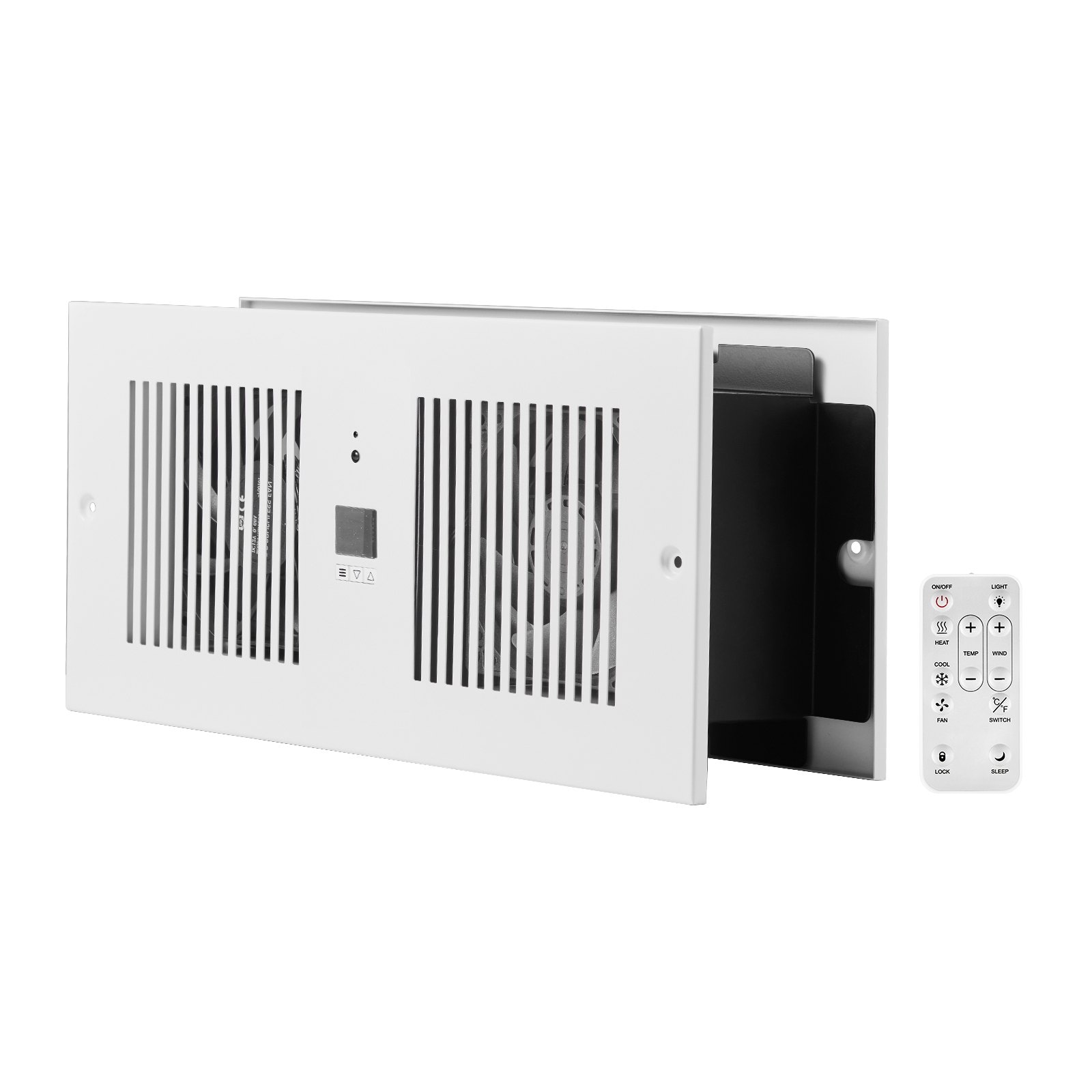 Mecale 4-in Room to Room Fan 300-CFM 10-Speed Through-Wall Vent with Remote and Temperature Control