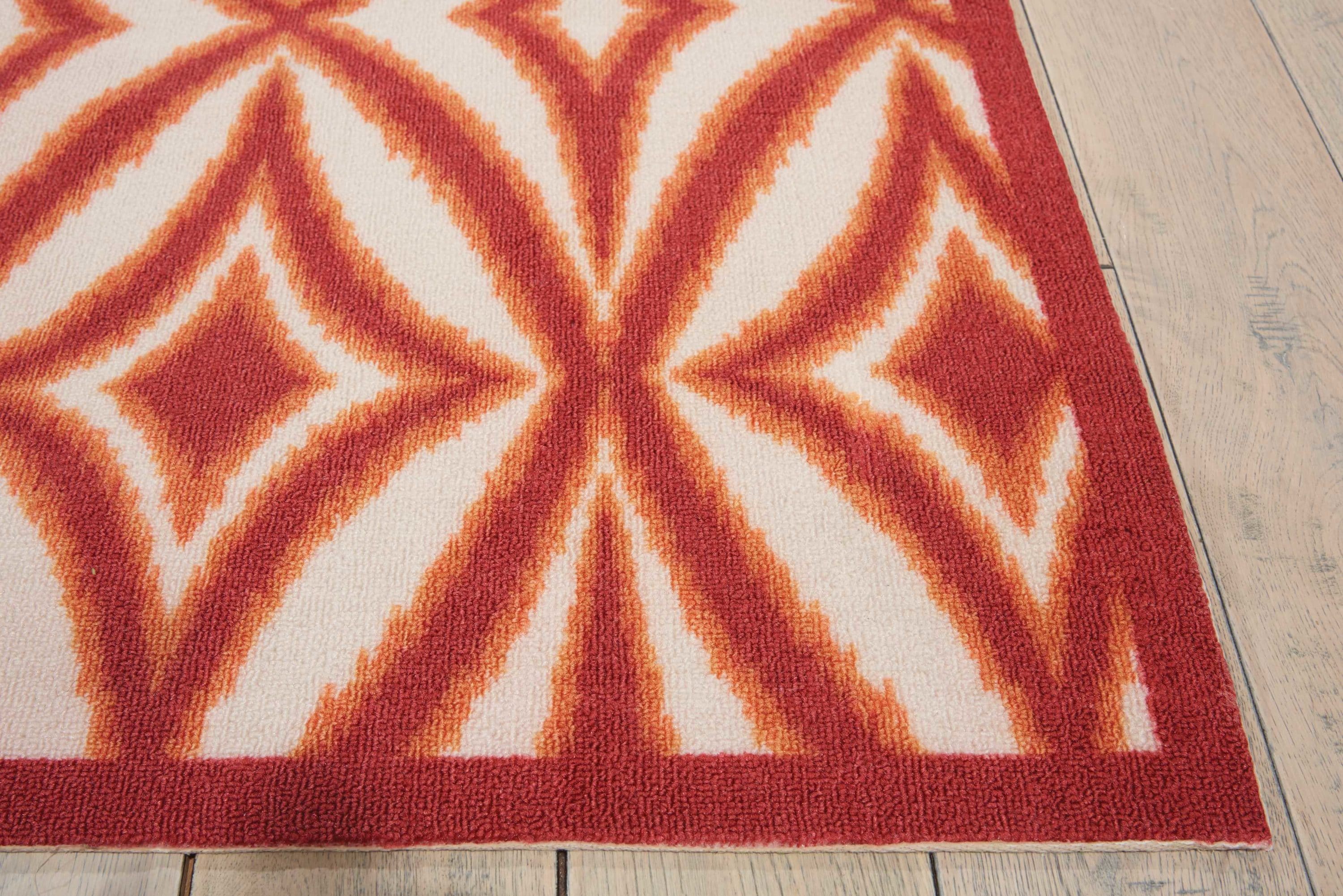 Campari Diamond 5' x 7' Tufted Silk Blend Indoor/Outdoor Rug