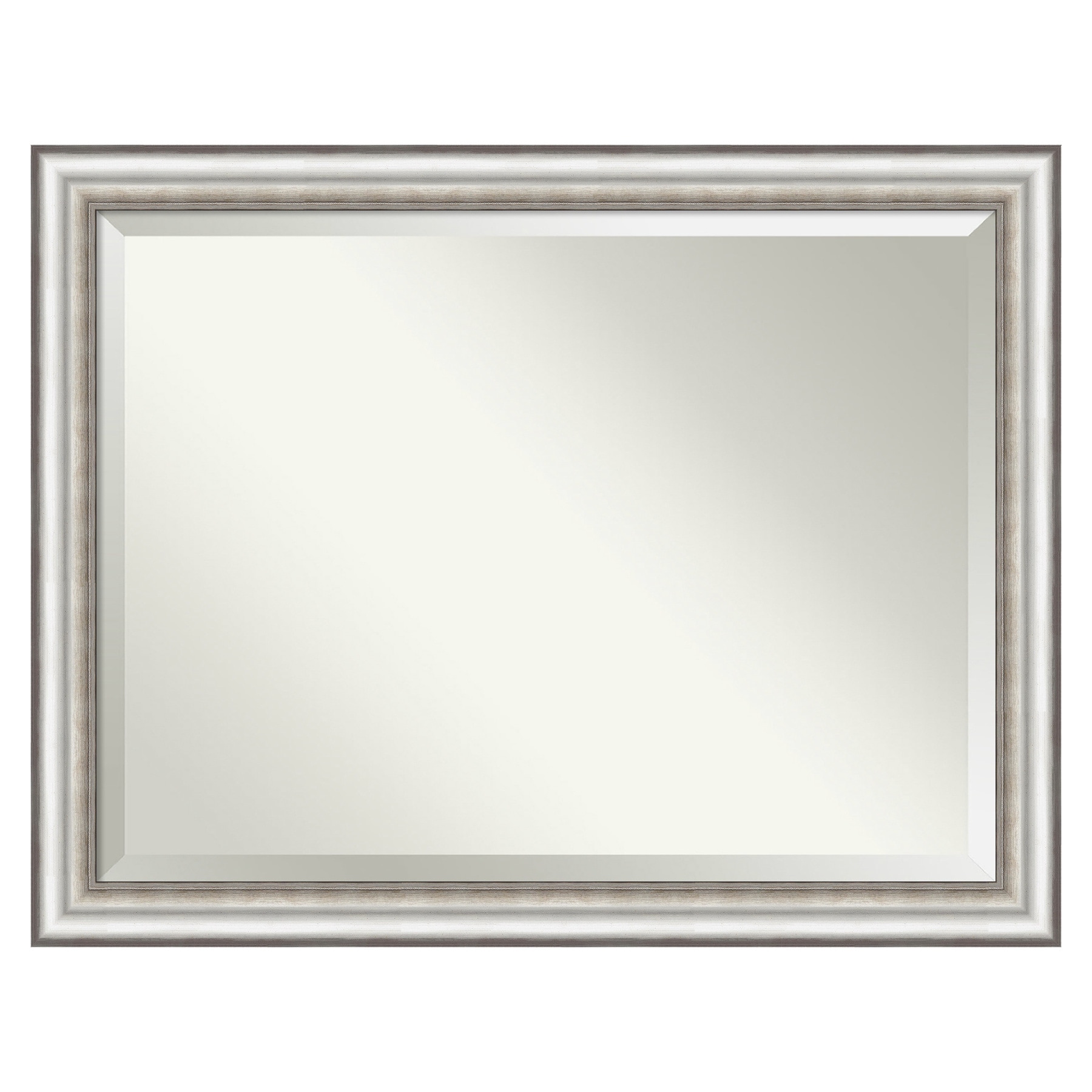 Silver Rectangular Full Length Wood Framed Mirror