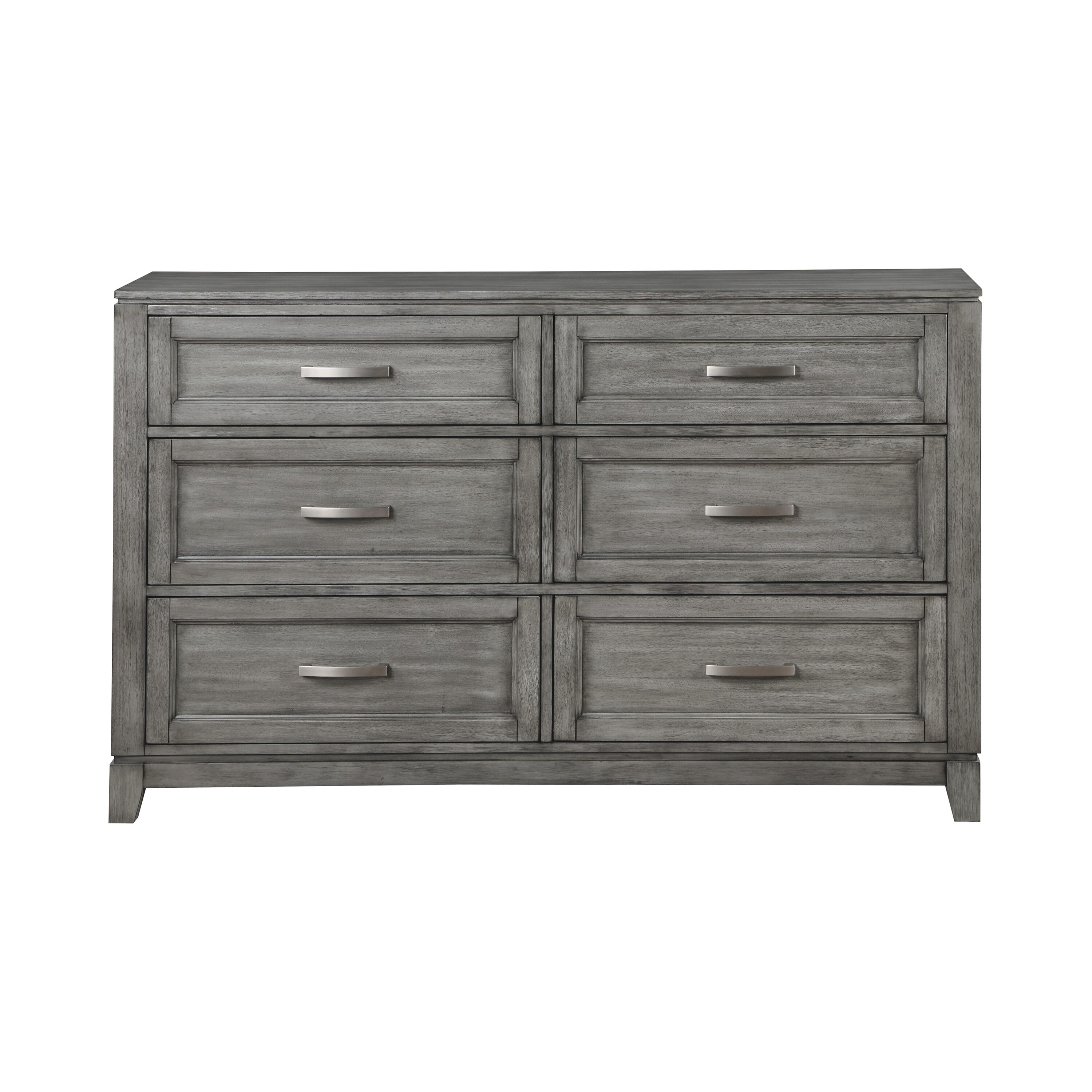 Vynxaria 61-in W Gray Wide Dresser Wood with Spacious Storage