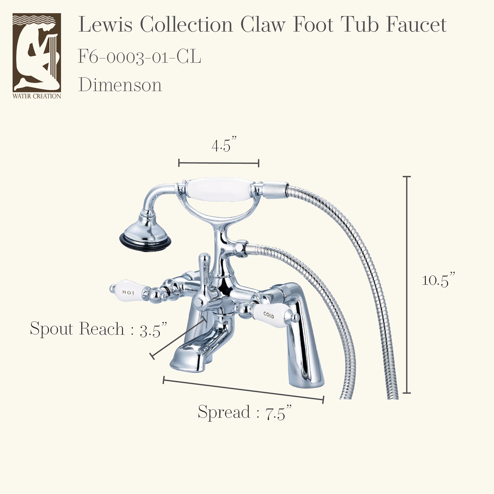 Water Creation F6-0003-01-CL Roman-Tub-Faucets - View #3