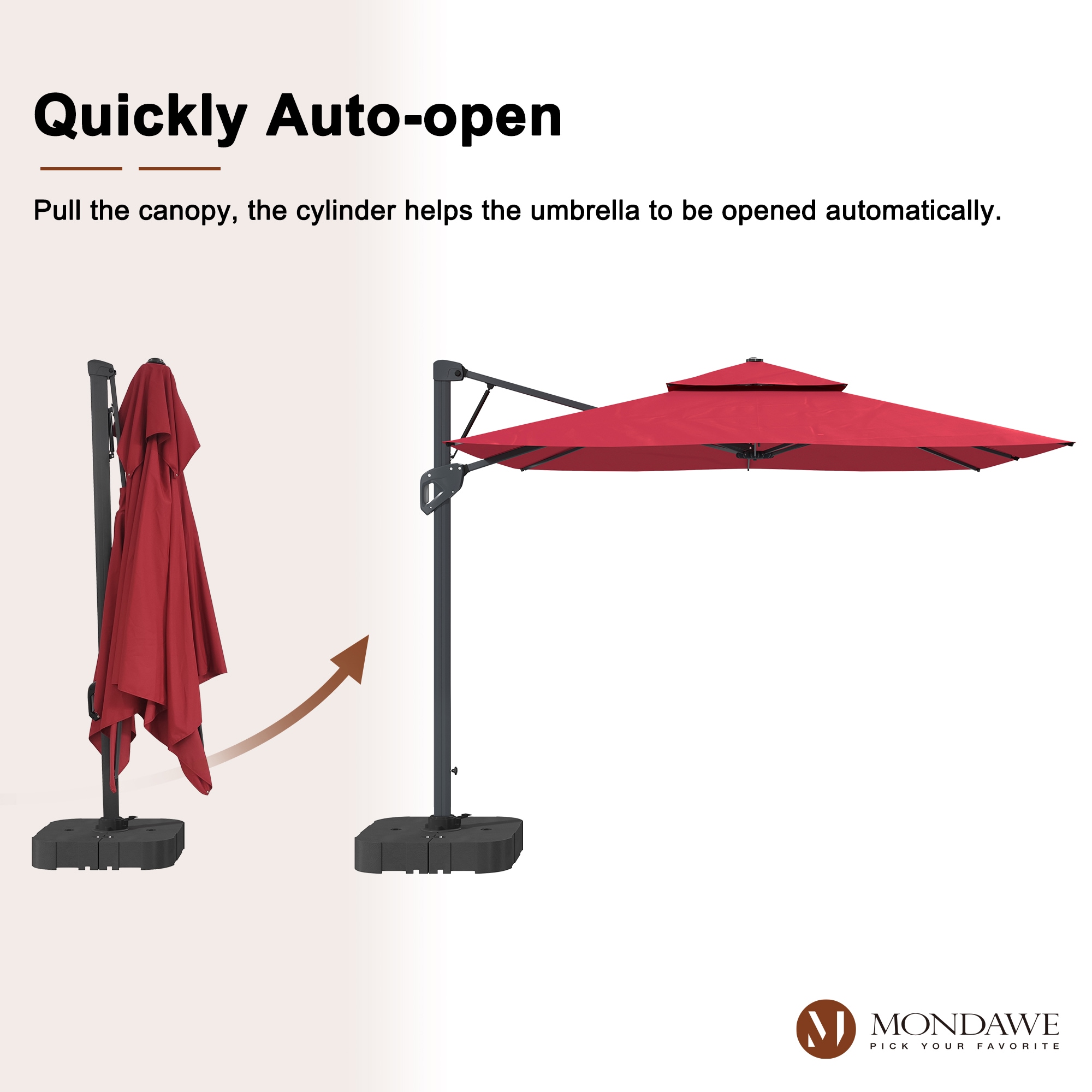 Mondawe MO-WG01RD-B Umbrellas-2 - View #2
