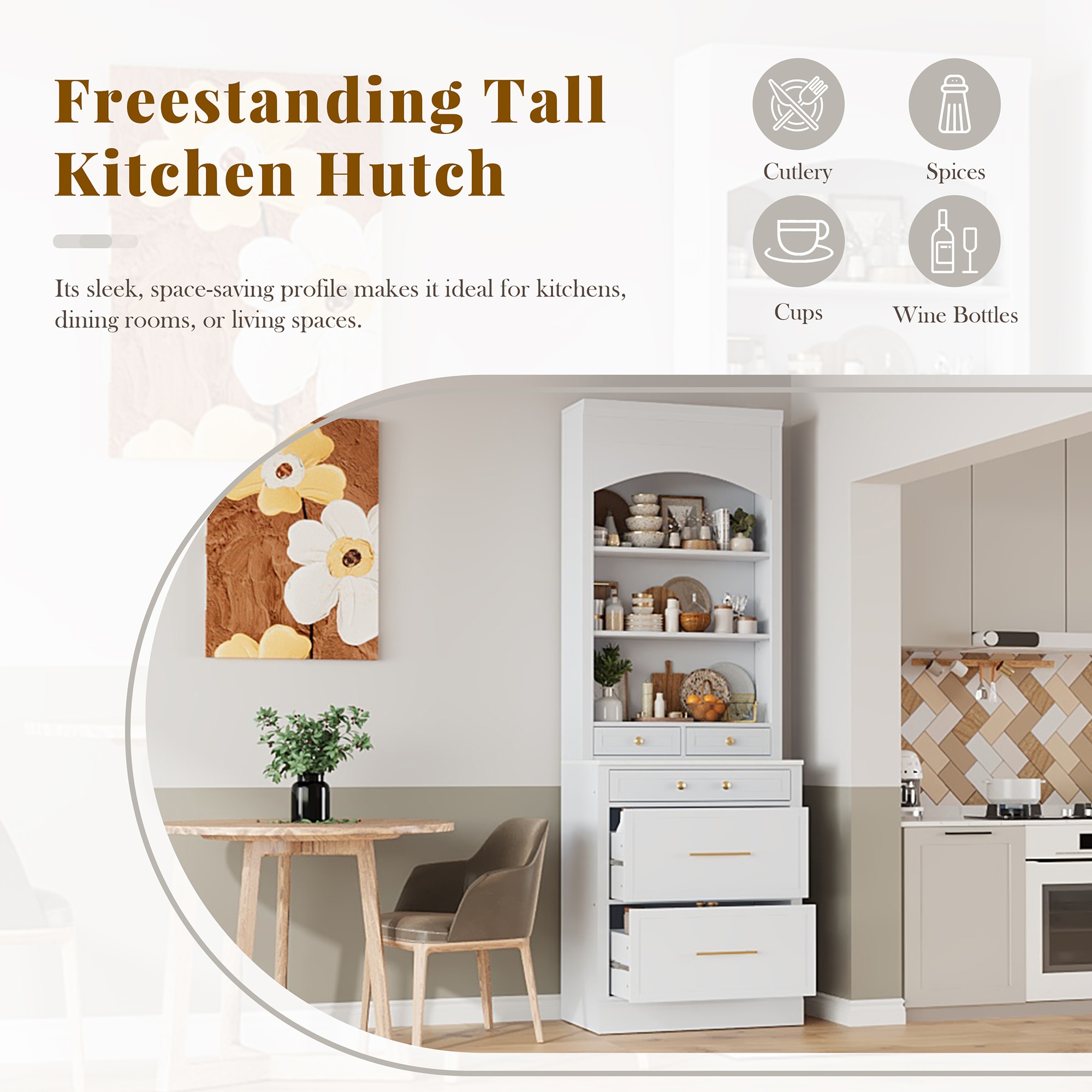 SINOFURN SYA010517WT Dining-Kitchen-Storarge - View #19