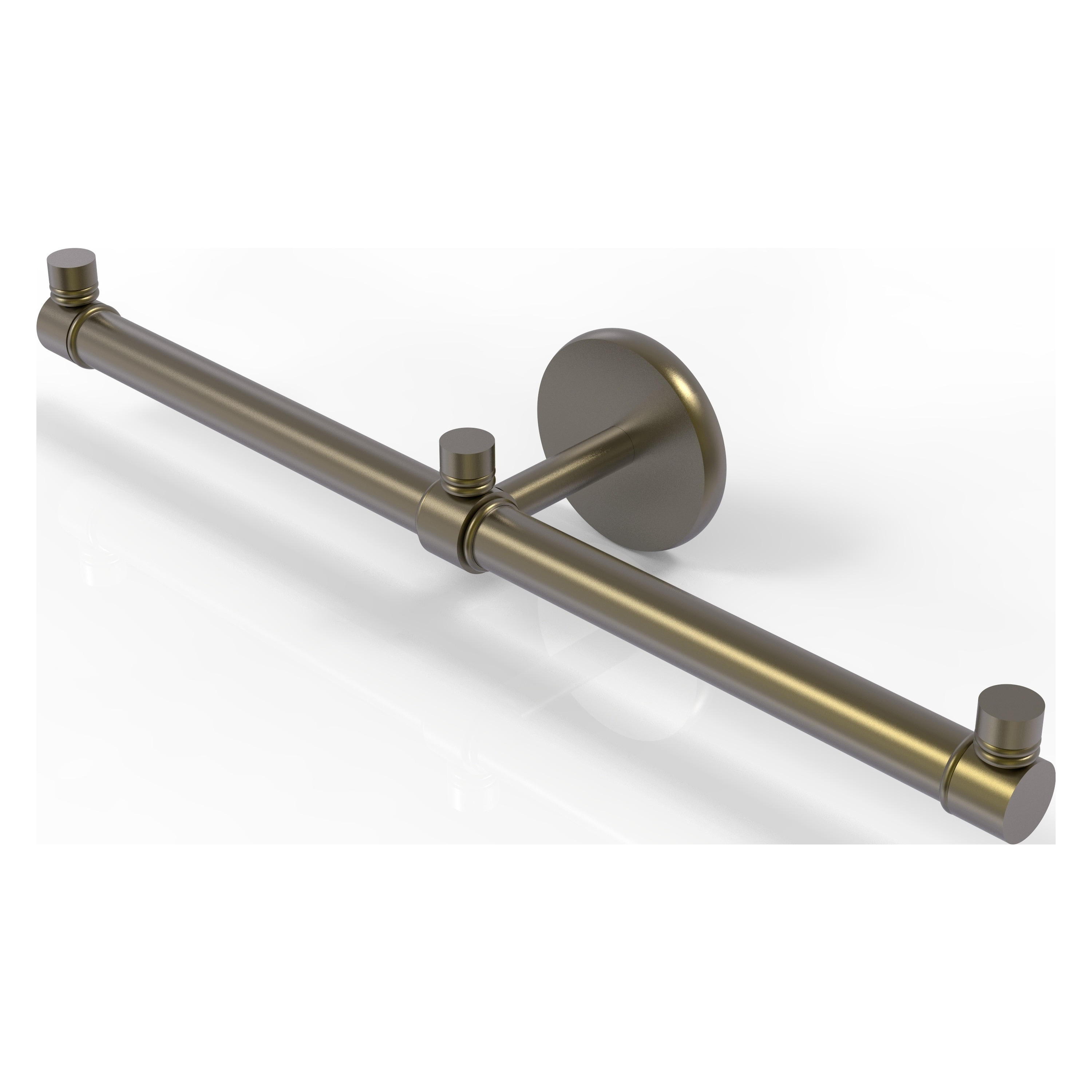 Allied Brass P1000-HTB-2-ABR Prestige Skyline 15-in double Antique Brass Wall mount Double Towel Bar