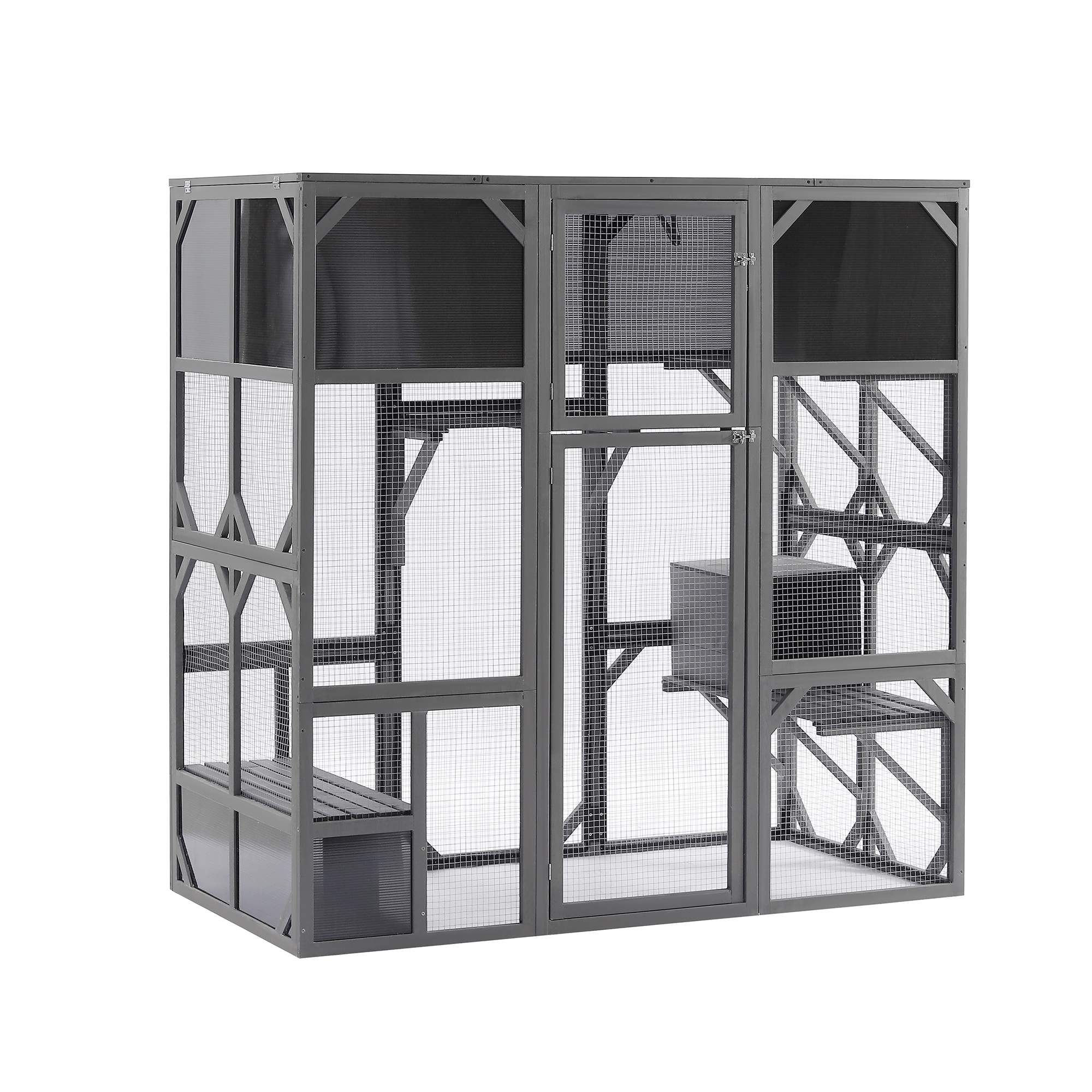 LIVIZA GIG-PS036BN Gray Wood Chicken coop