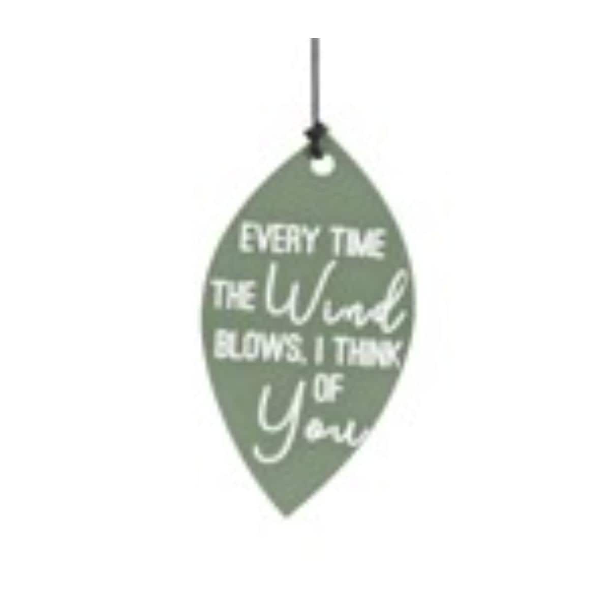 Green Laser Etched Metal Hand Tuned Wind Chime, 30"