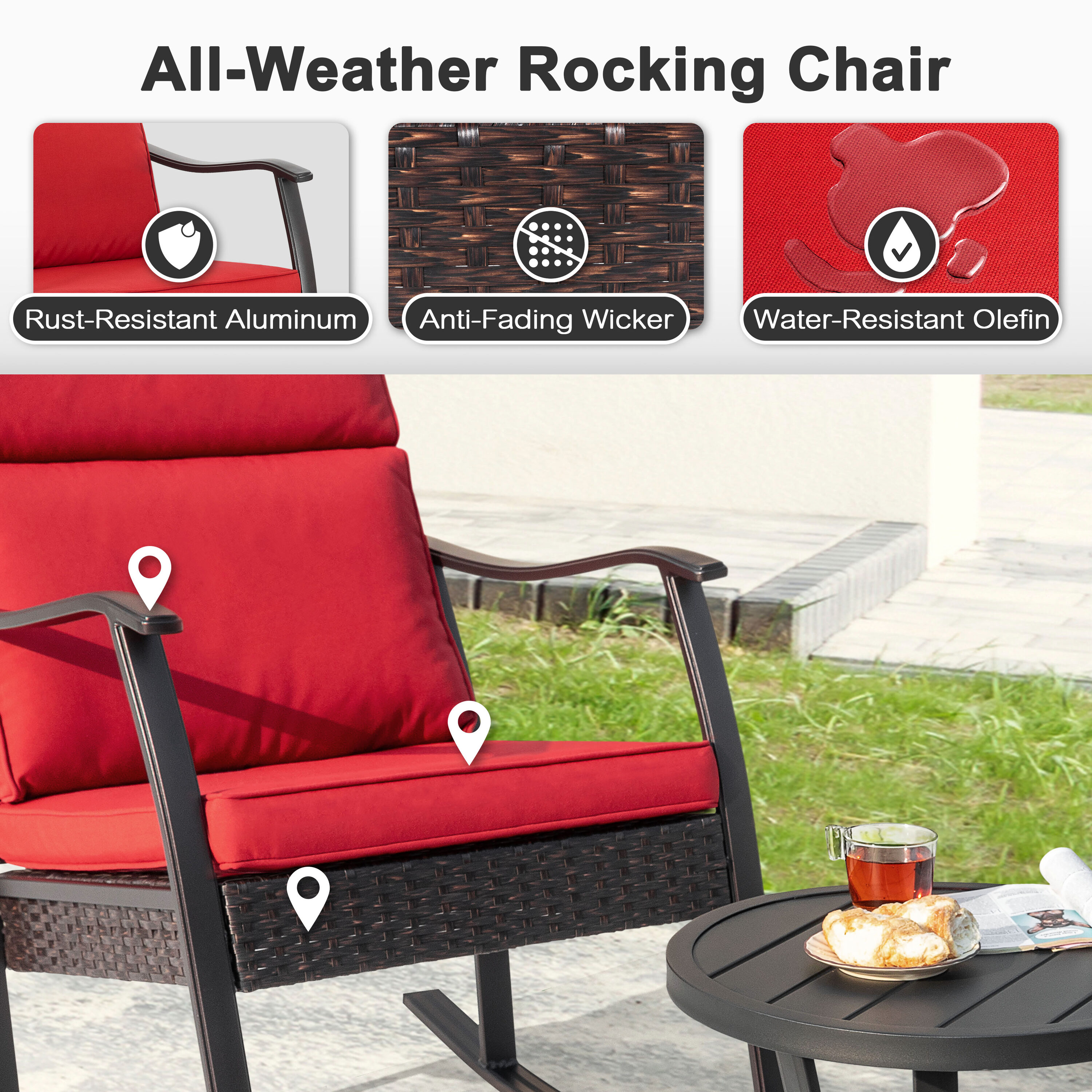 Nuu Garden RS113RD-T130 Patio-Conversation-Sets - View #8