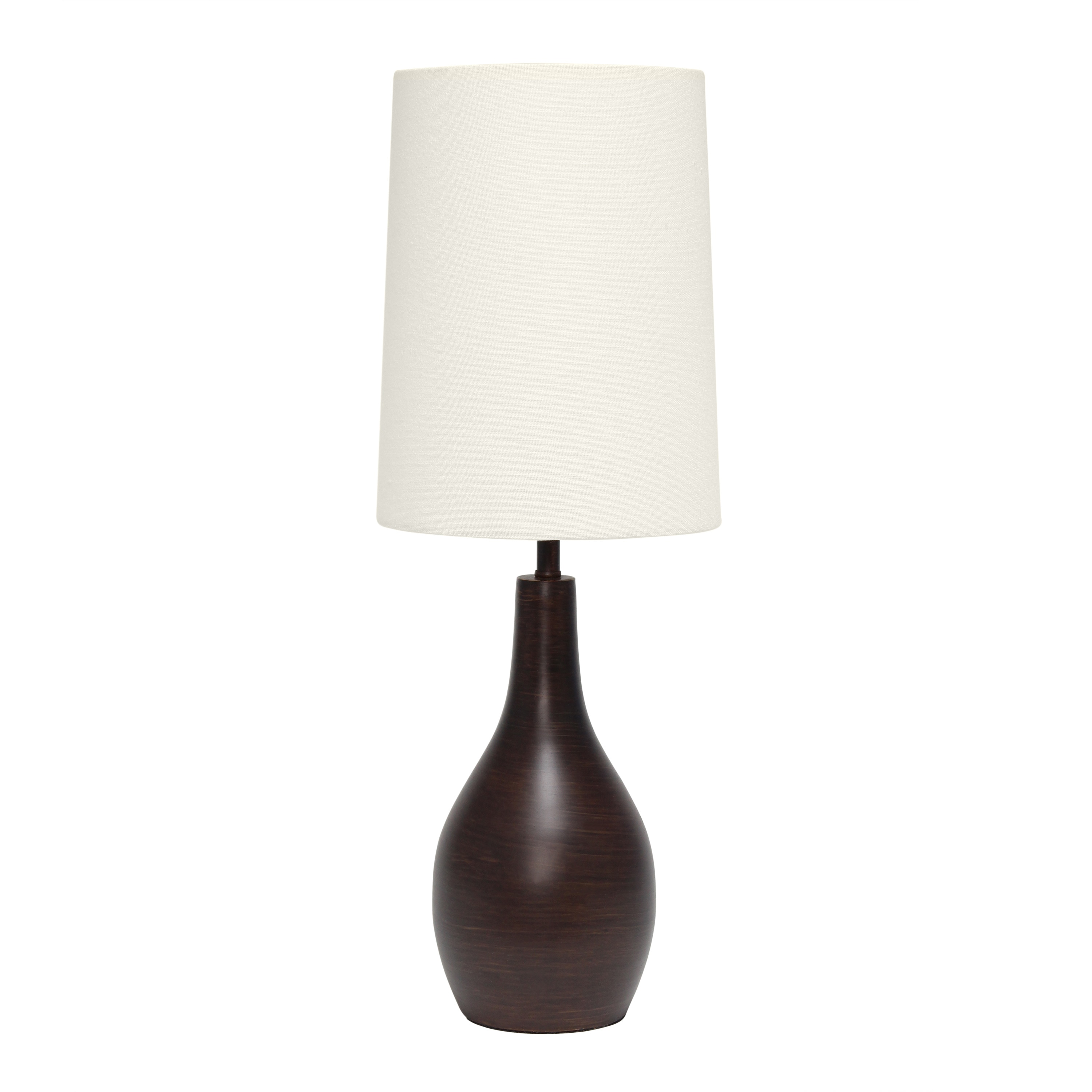 Creekwood Home CWT-2038-RZ 19.5-in Restoration Bronze LED Rotary socket Table Lamp with Fabric Shade