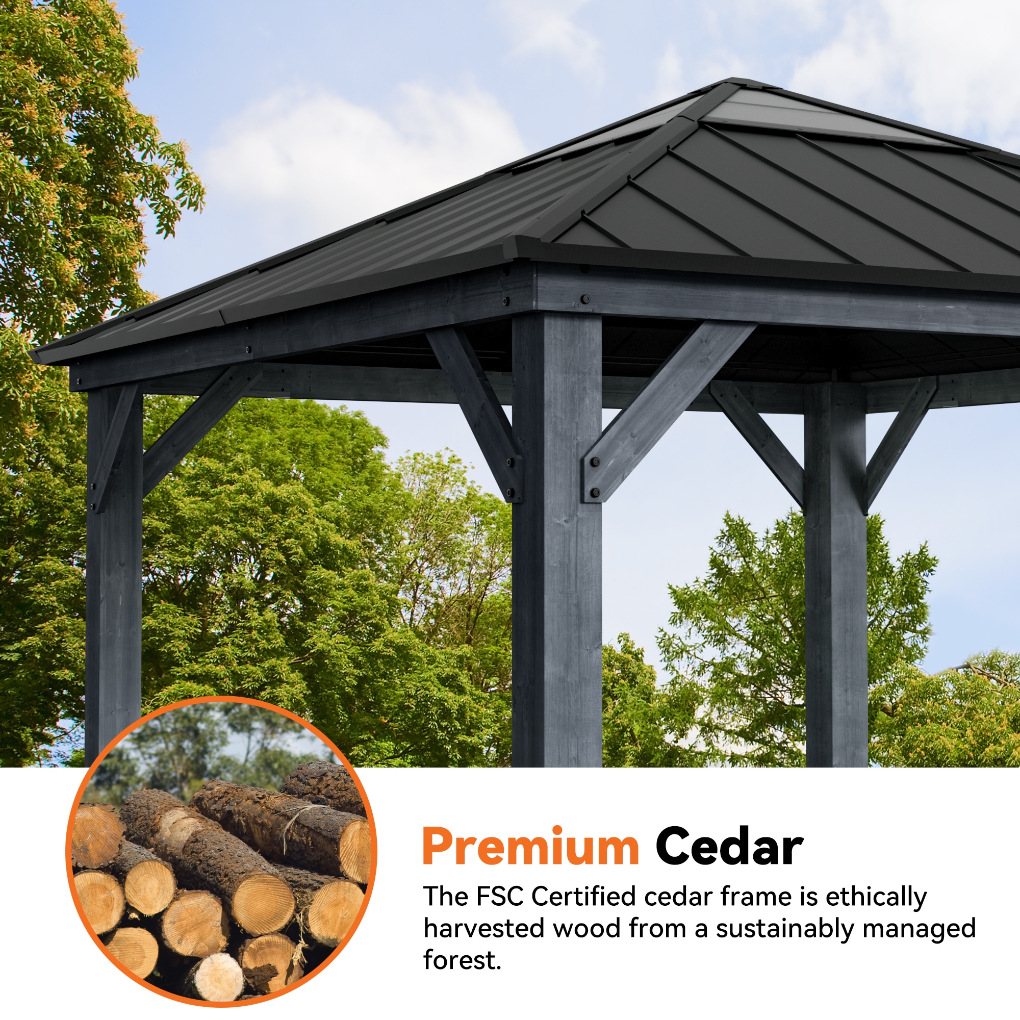 ELEVATE OUTDOORS IG10600047-1111 Wood-Resin-Gazebos - View #5